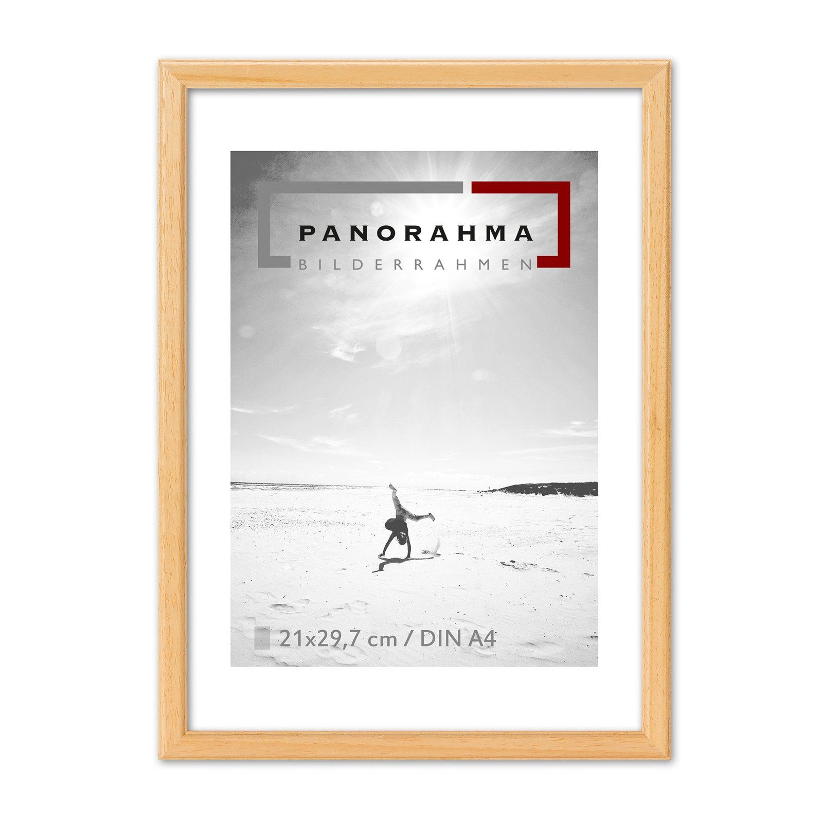 Panorahma Bilderrahmen Holzbilderrahmen Berlin, schmale Leiste, klassisch elegant, 5 Farben, für 1 Bilder (1 Rahmen), sehr schmal
