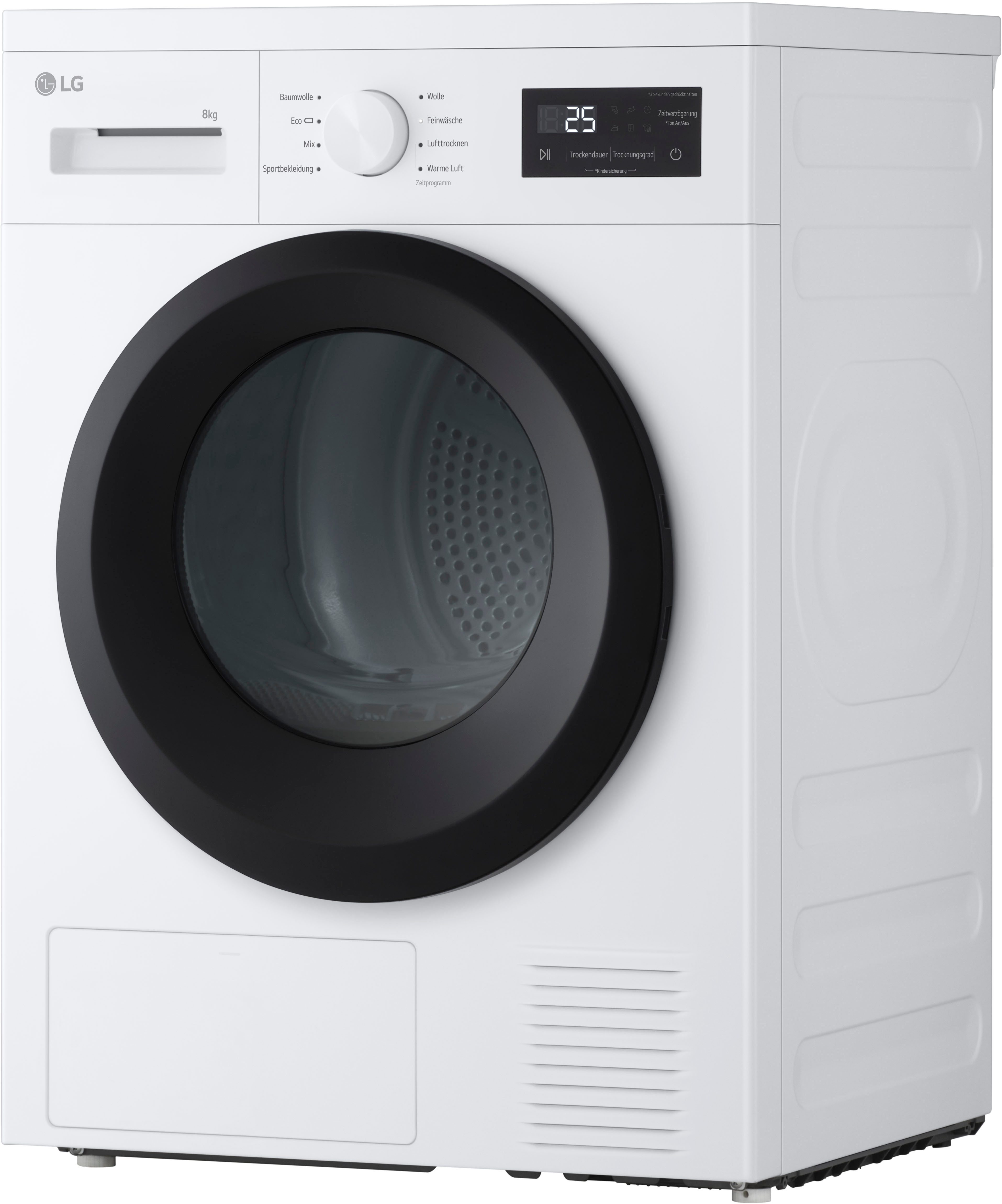 LG Wärmepumpentrockner RT80B2, Sicherheitsglastür