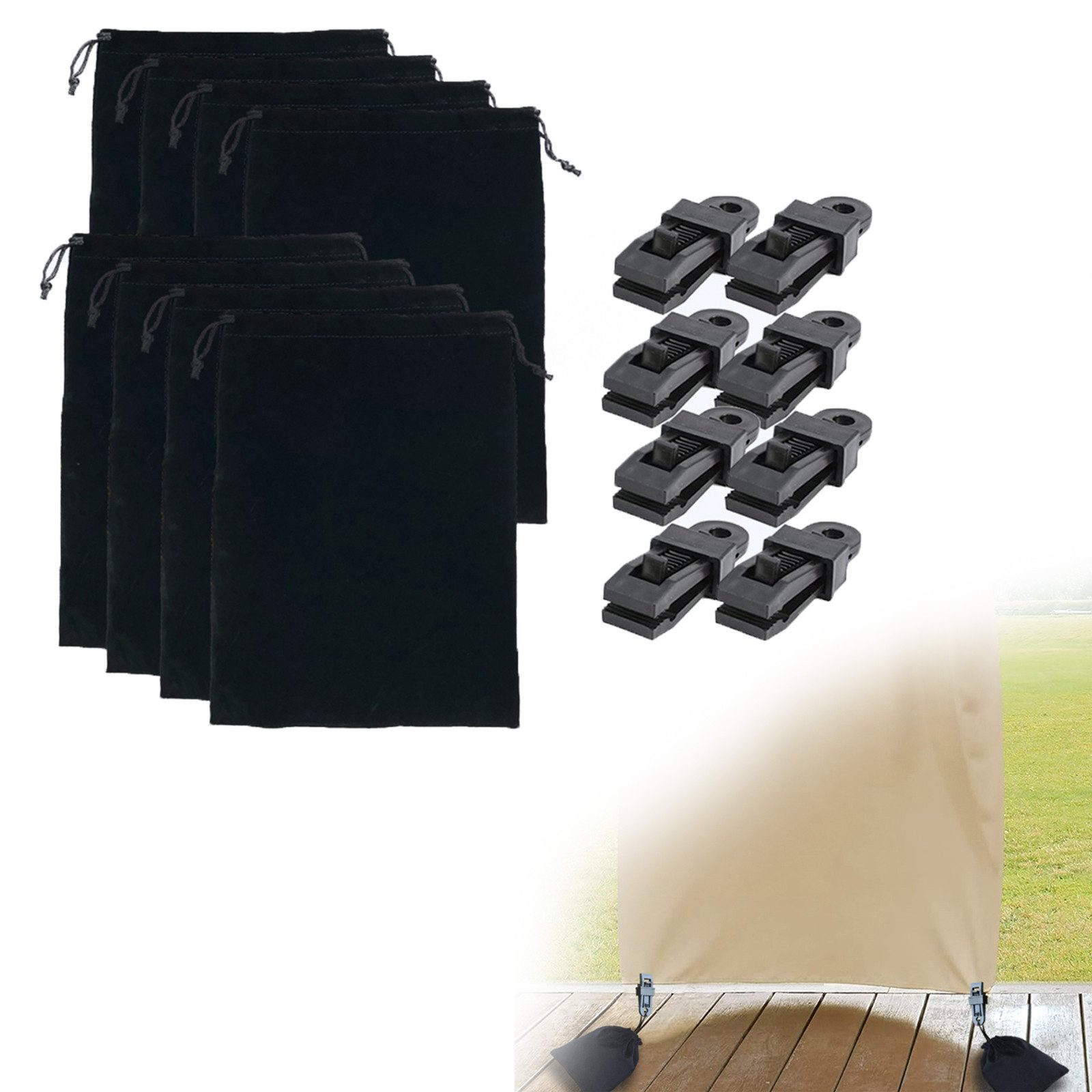 BTTO Beschwerungsgewicht Vorhanggewichte mit Samtkordelzugbeuteln ( 4/8 x S günstig online kaufen