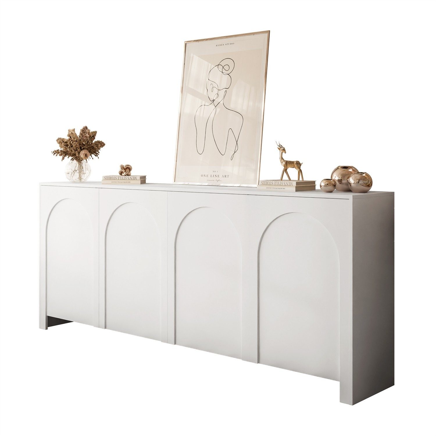 Lookway Kommode ARIADNA mit vier Türen (1x Kommode), 204x83x35 cm