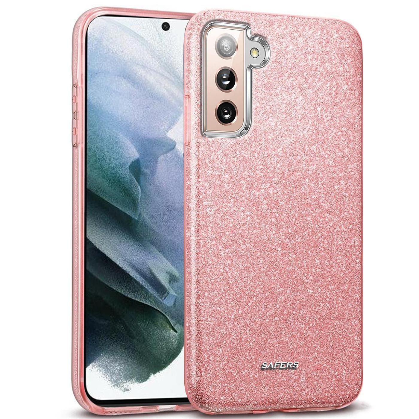 CoolGadget Handyhülle Glitzer Glamour Hülle für Samsung Galaxy S22 6,1 Zoll, Slim Case mit Glossy Effect Schutzhülle für Samsung S22 Hülle