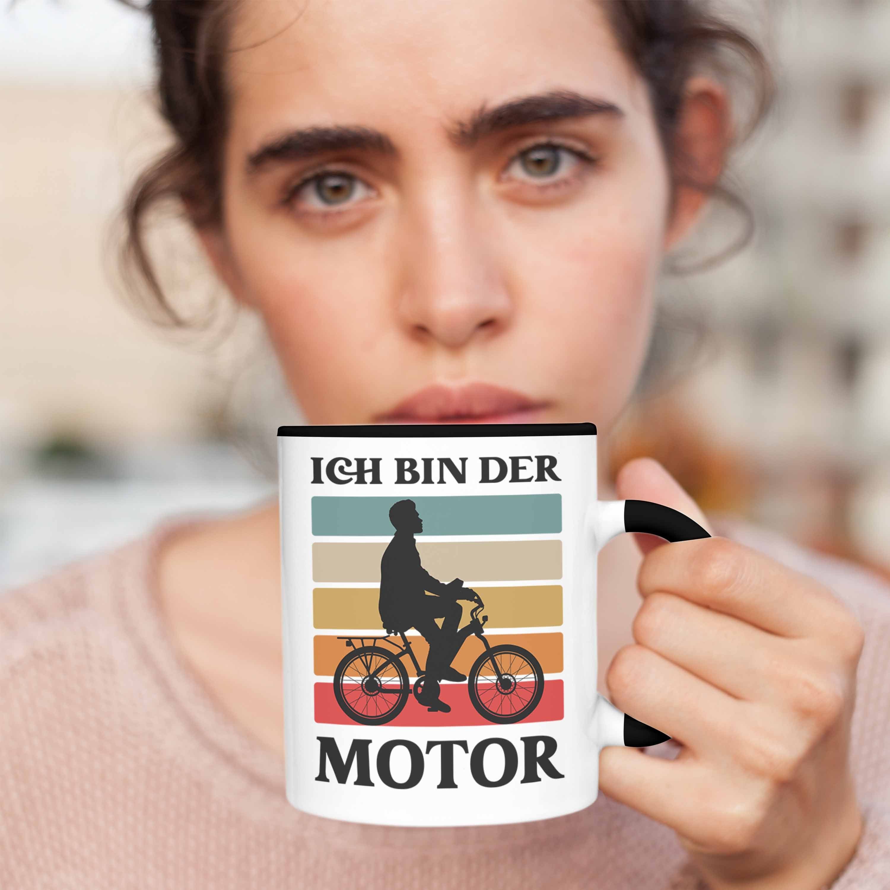Tasse Tasse Mountainbike Spruch Rennrad - Geschenk Radfahrer Schwarz Trendation Lustig Geschenkidee mit Fahrradfahrer Trendation