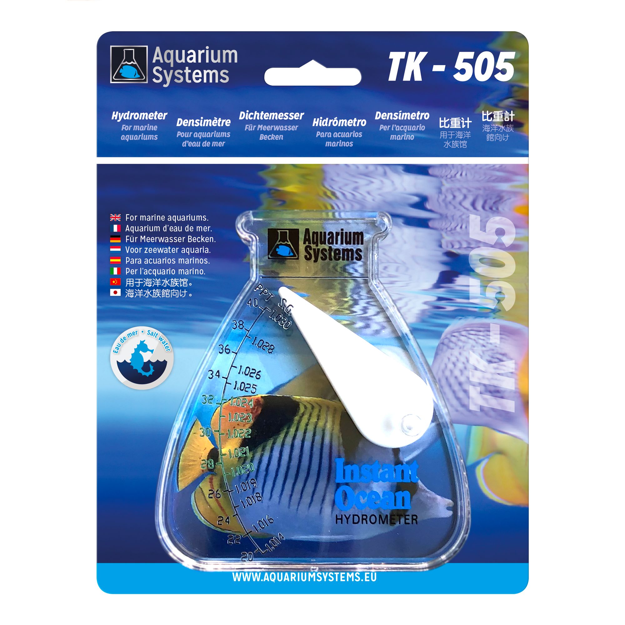 Aquarium Instant Ocean Hydrometer Dichtemesser für Meerwasseraquarien
