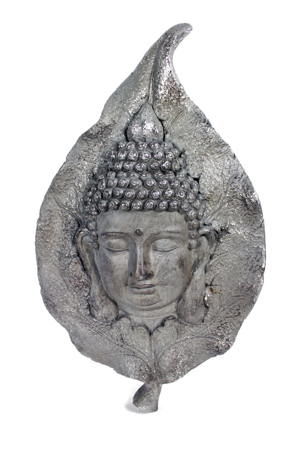 Arnusa Wanddekoobjekt Buddha Dekofigur zum Hängen Gartendekoration 59 x 35 cm, 2,8 Kg Gartenfigur Buddha Gesicht