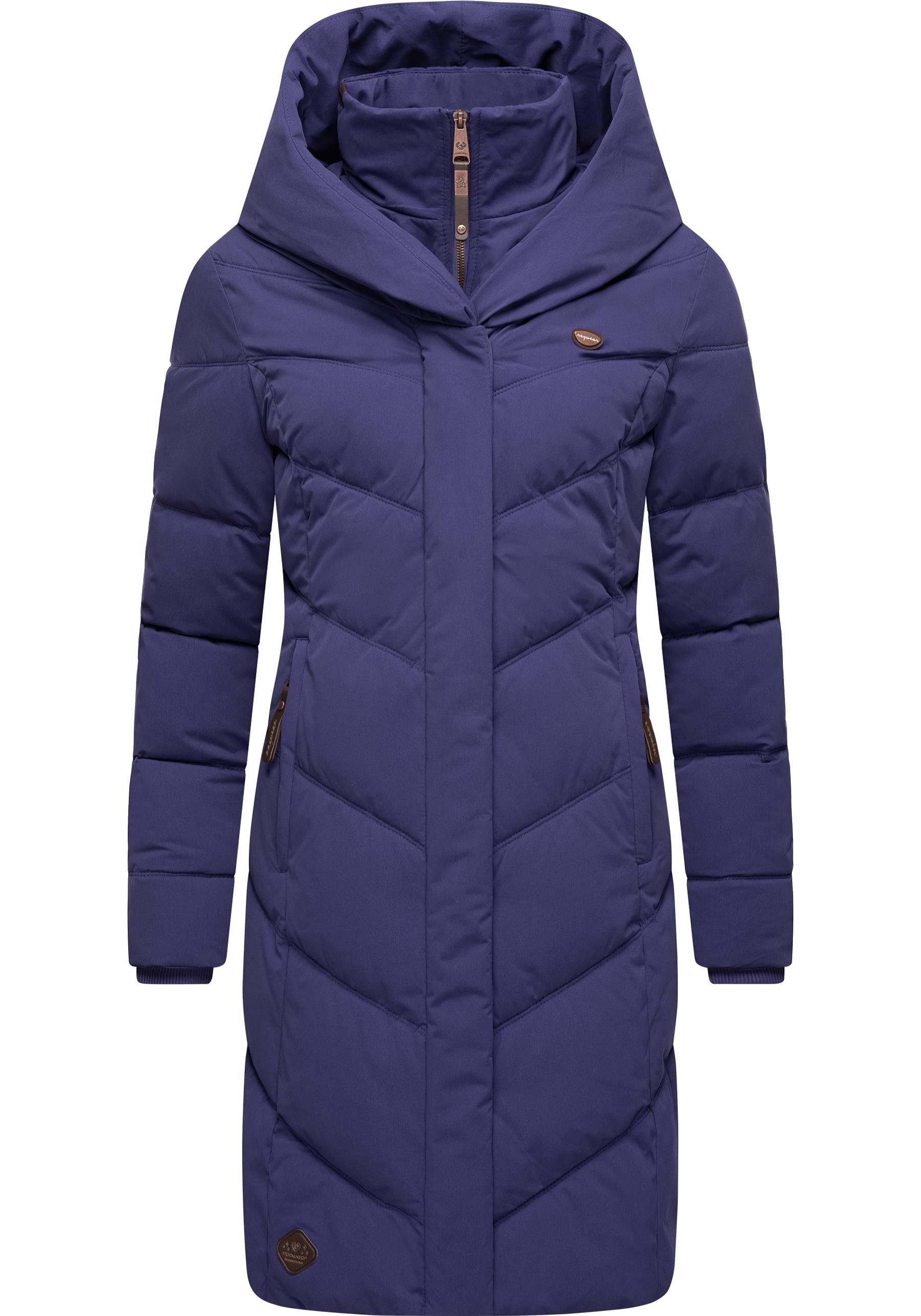 Ragwear Winterjacke Natalka stylischer, gesteppter Winterparka mit gefütterter Kapuze