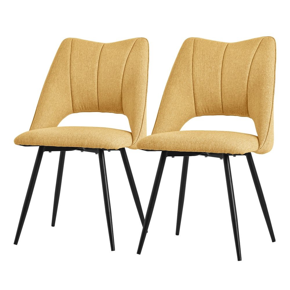 ML-DESIGN Stuhl Esszimmerstühle mit Rückenlehne moderne Design Lounge Küchenstühle (2 St), Polsterstuhl Esstischstühle 2er Set Clubsessel Polyester bis 120kg