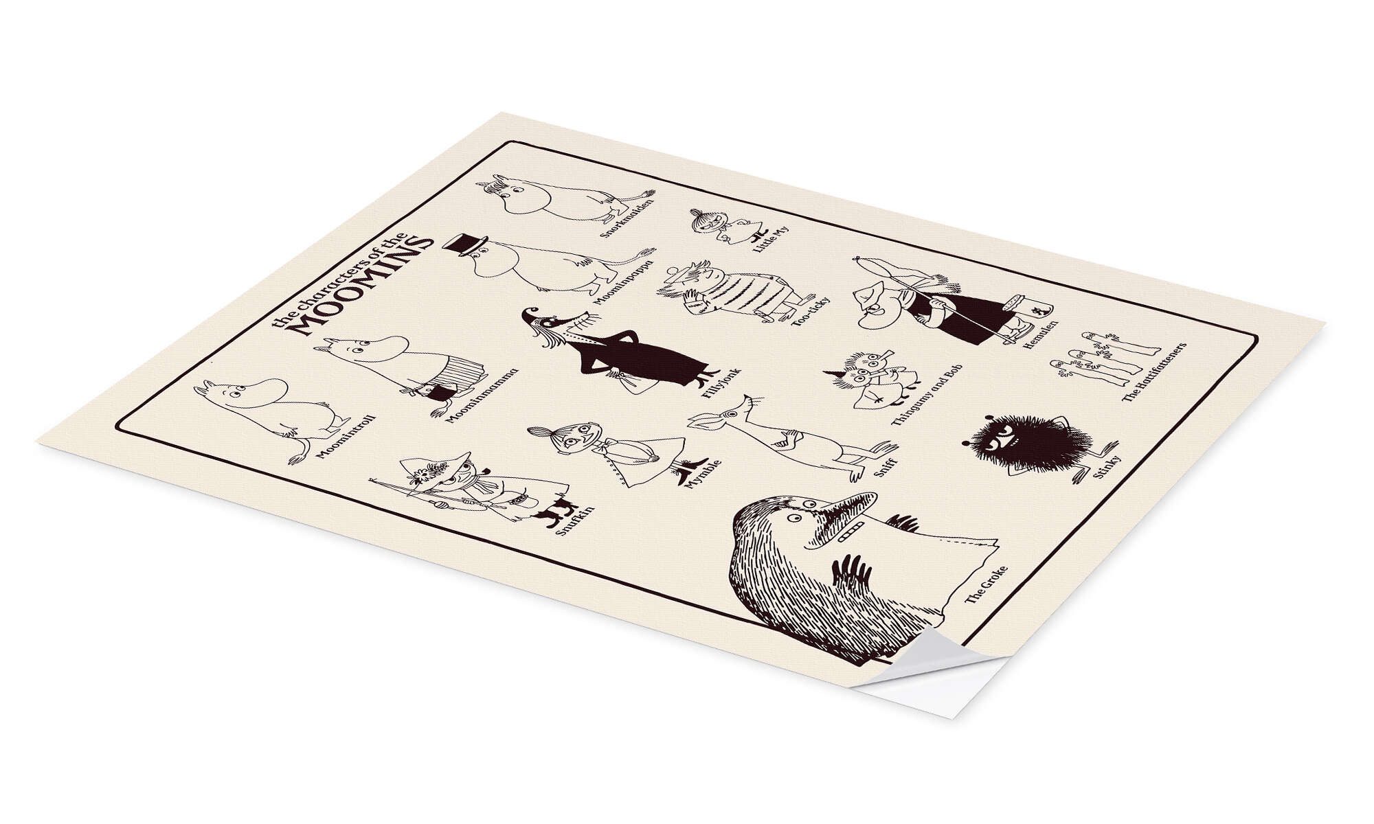 Posterlounge Poster Moomin, The characters of günstig online kaufen