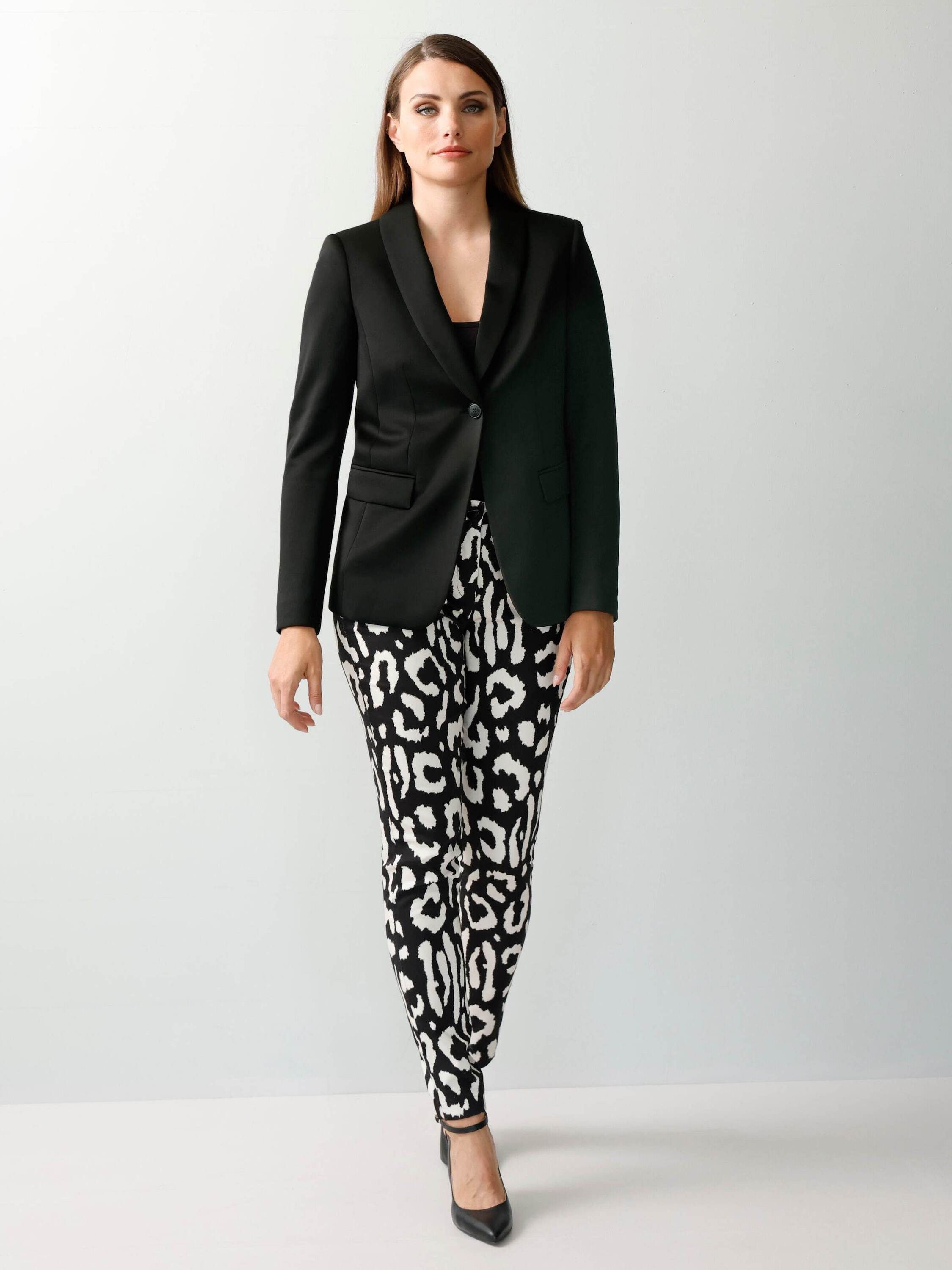 Alba Moda Kurzblazer Blazer mit Schalkragen