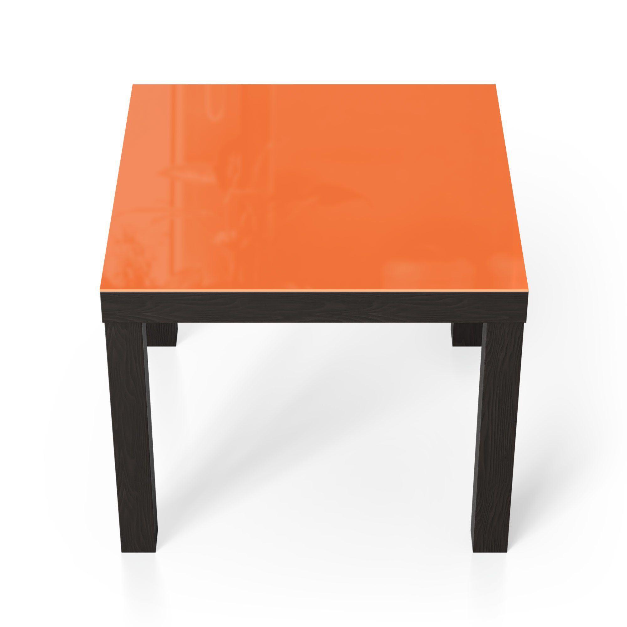 DEQORI Couchtisch 'Unifarben - Orange', Glas Beistelltisch Glastisch modern Schwarz