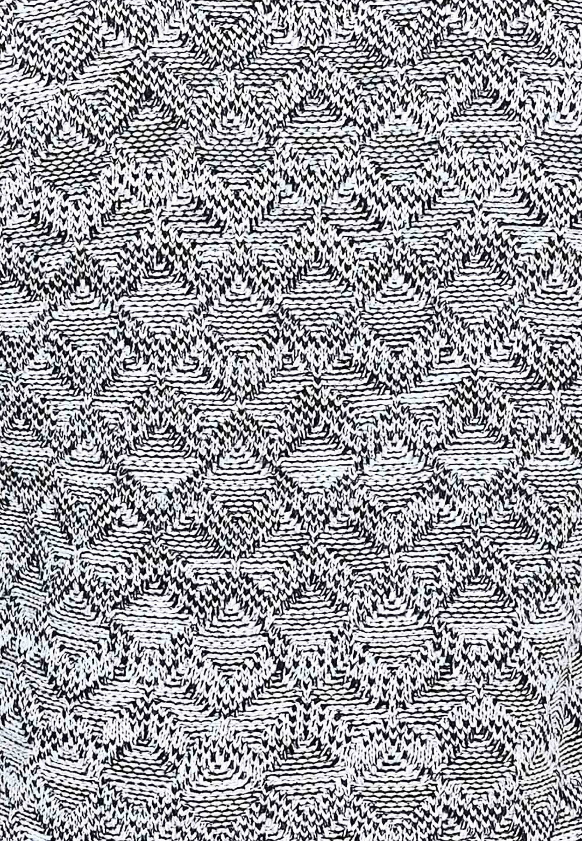 R-NEAL Rollkragenpullover Rollkragen Kontrast Pullover Freizeit Grob-Strick Pulli mit Karomuster