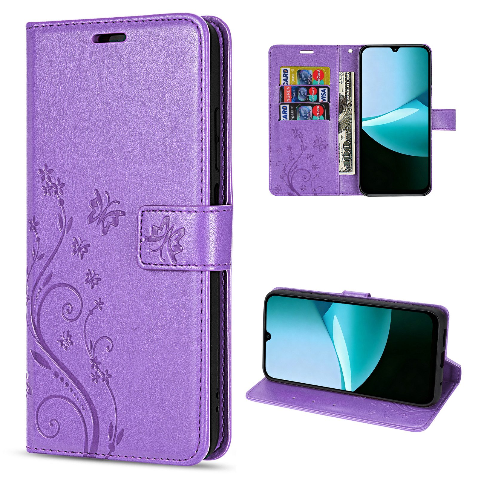 betterfon Handyhülle Handytasche für Xiaomi Redmi 15C Klapphülle mit Kartenfächern, Bookstyle-Hülle mit Magnetverschluss, Smartstand & Kunstleder