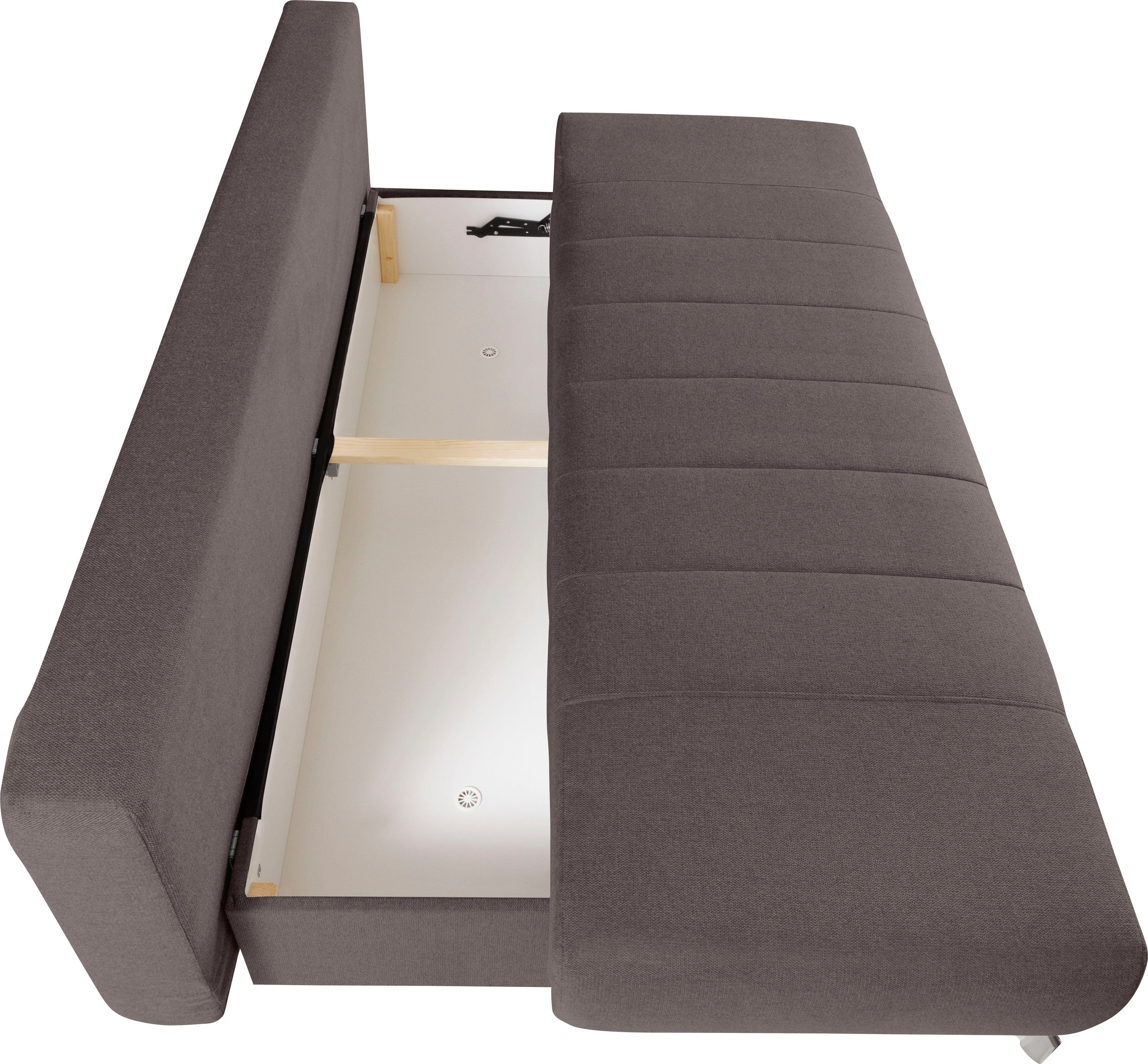 WERK2 Schlafsofa und & 2-Sitzer mit Schlafcouch Bettkasten Federkern Sofa Troya