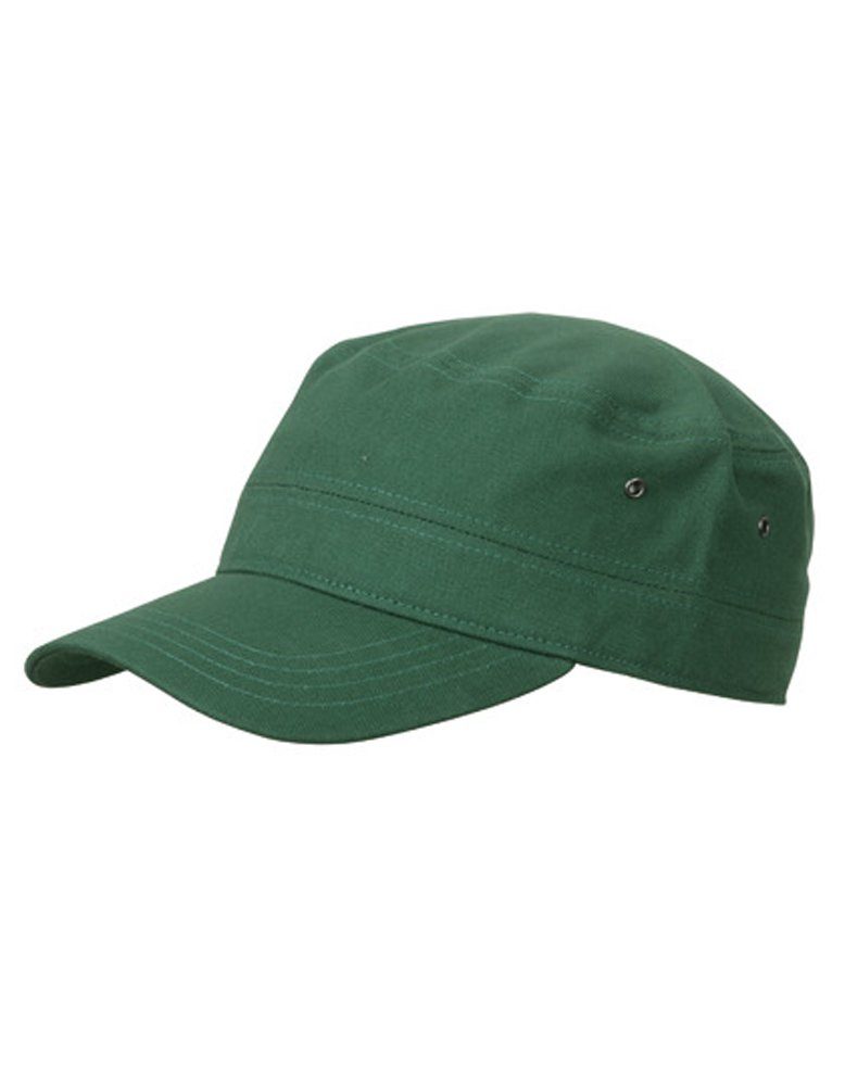 robustem Cap im Beach Cap Cuba-Cap Militar-Stil Dark aus Myrtle Baumwollcanvas Army Green Trendiges