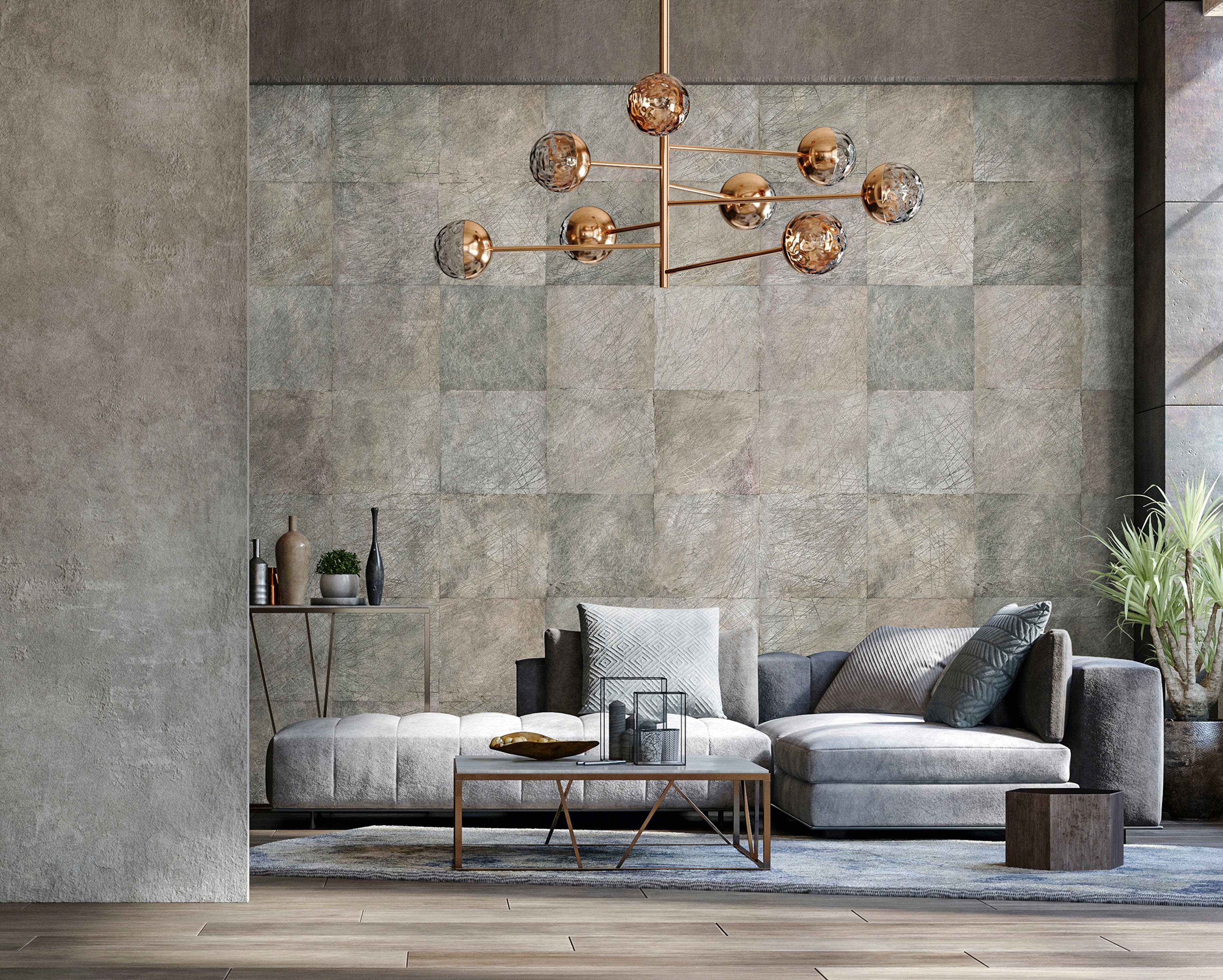 Marburg Fototapete Romy, glatt, matt, moderne Vliestapete für Wohnzimmer Schlafzimmer Küche grau