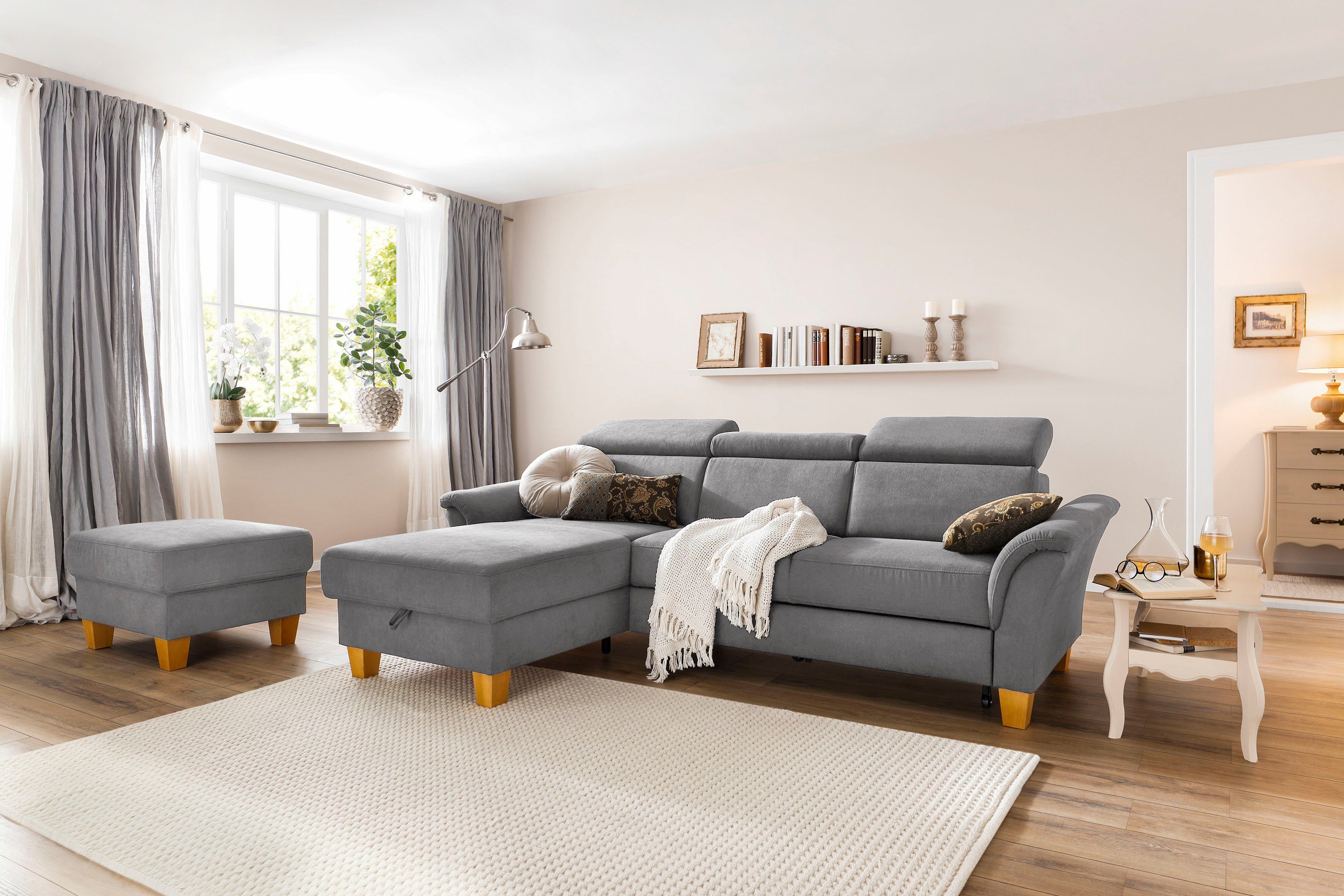 Home affaire Ecksofa Conville L-Form, Federkern, günstig online kaufen