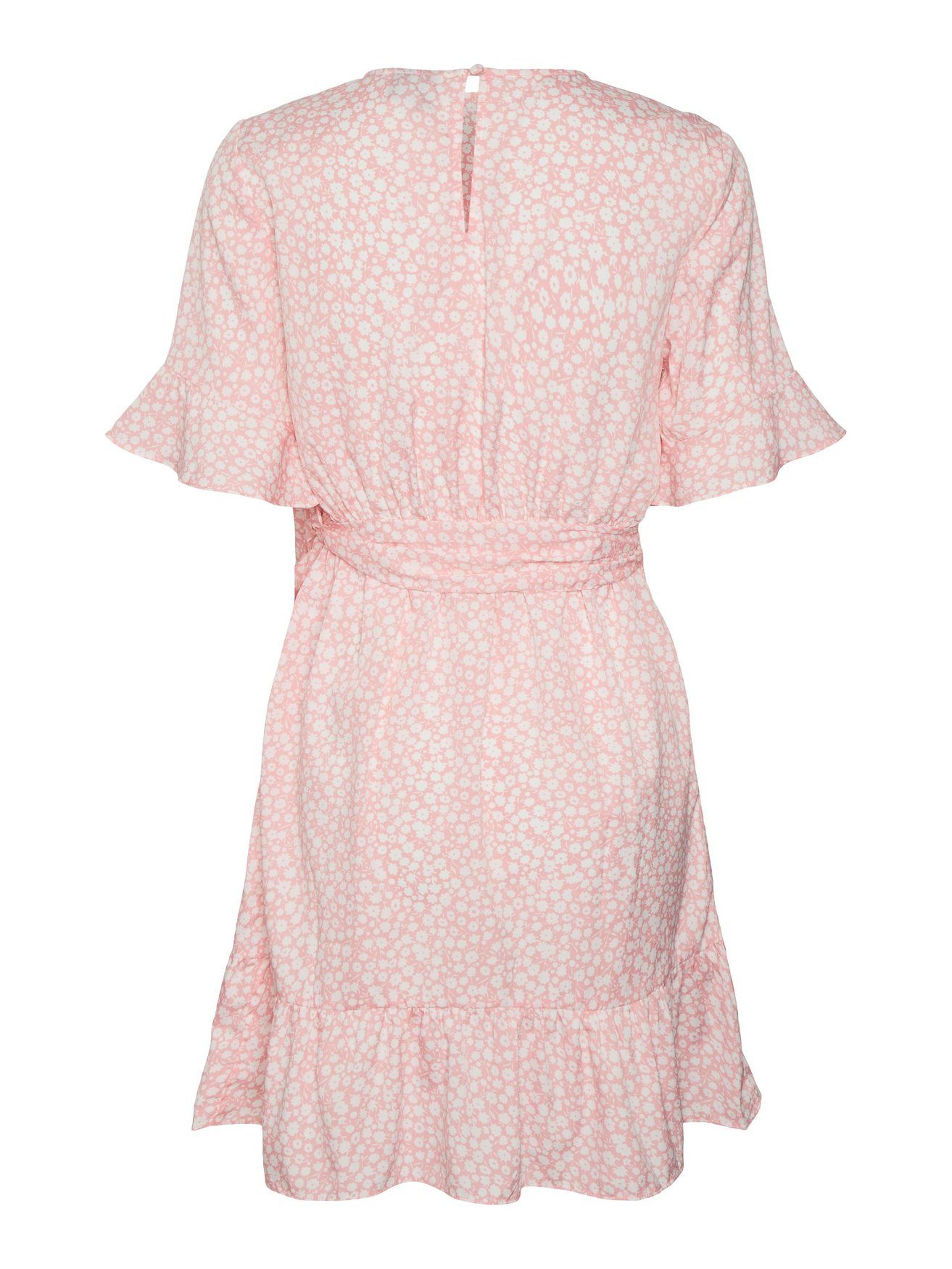 Wickel (kurz) Kurzes VMHENNA Moda Shirtkleid Kleid Mini in 5775 Vero Pink
