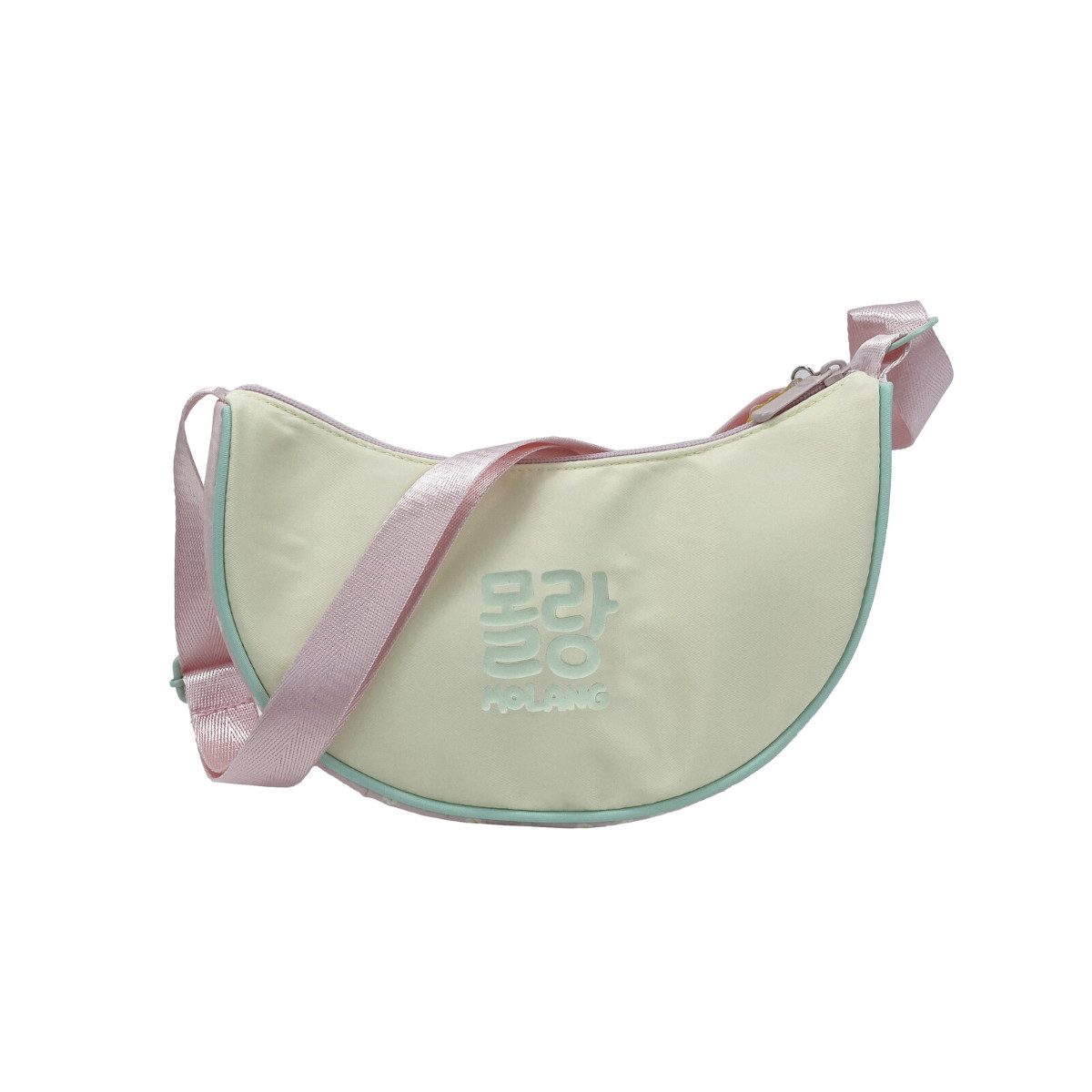 CyP Brands Schultertasche Molang Blossom Half Moon Multipositionstasche Schultertasche 25 cm
