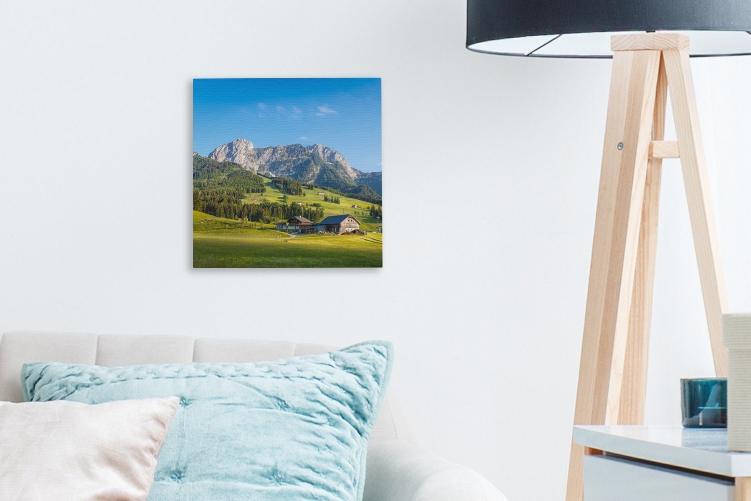 Wohnzimmer OneMillionCanvasses® Himmel - Schlafzimmer - Wald, Leinwandbild Leinwand (1 St), für Bilder Berg