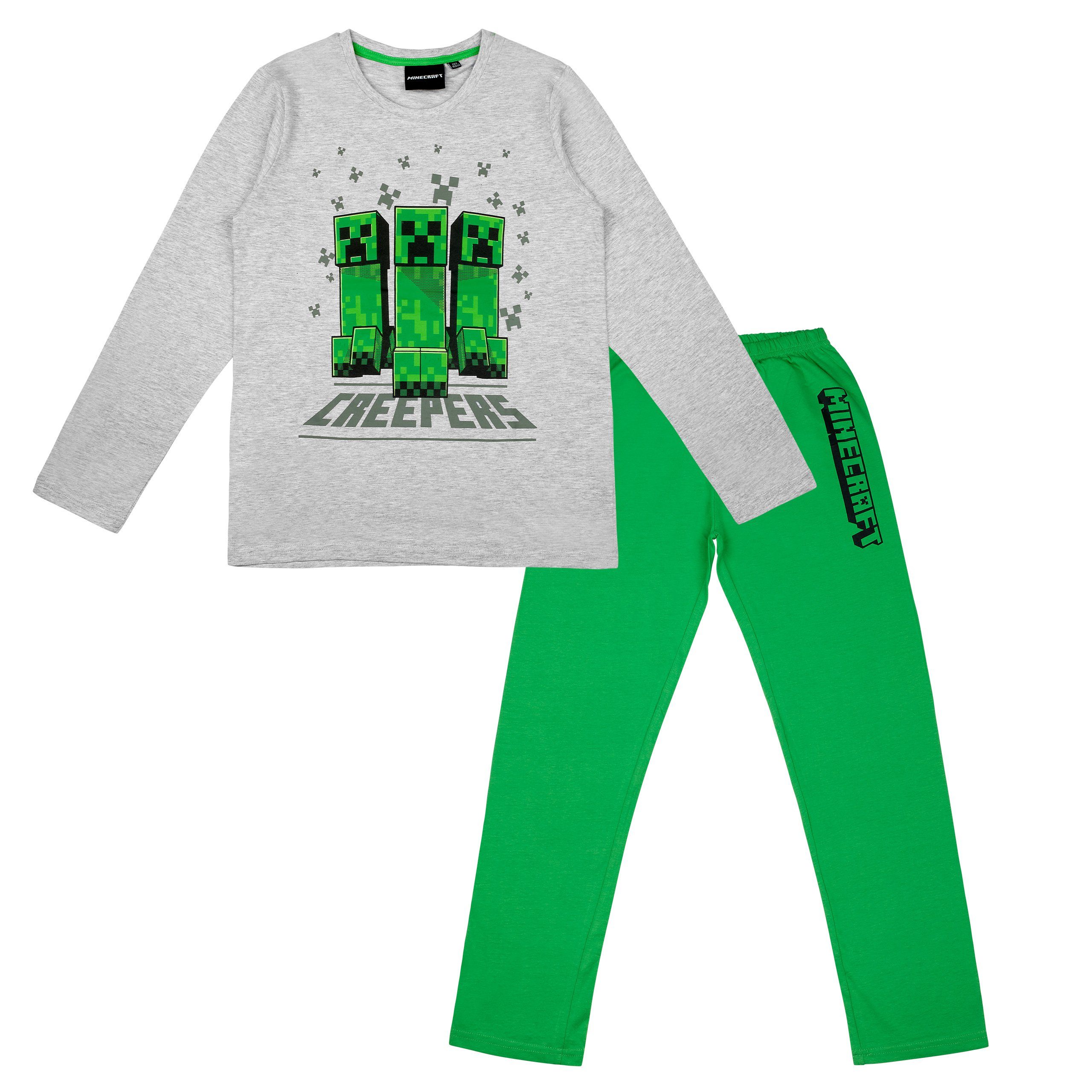 Minecraft Schlafanzug Minecraft Creeper Jungen Schlafanzug Pyjama Langarm