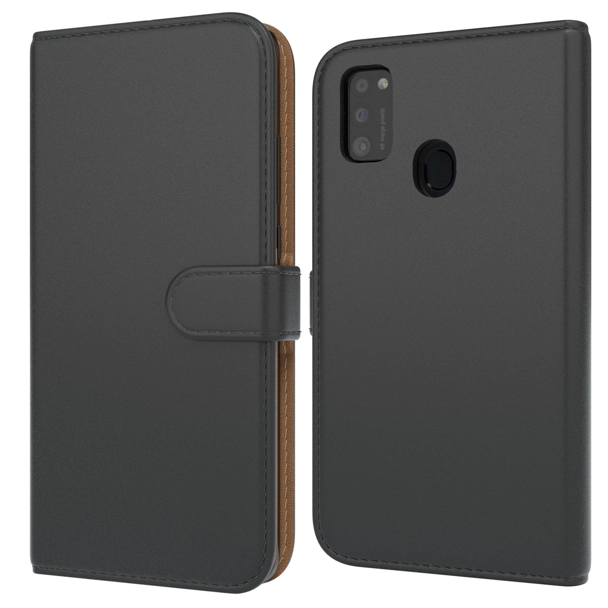 EAZY CASE Handyhülle Uni Bookstyle für Samsung Galaxy M30s / M21 6,4 Zoll, Schutzhülle mit Standfunktion Kartenfach Handytasche aufklappbar Etui