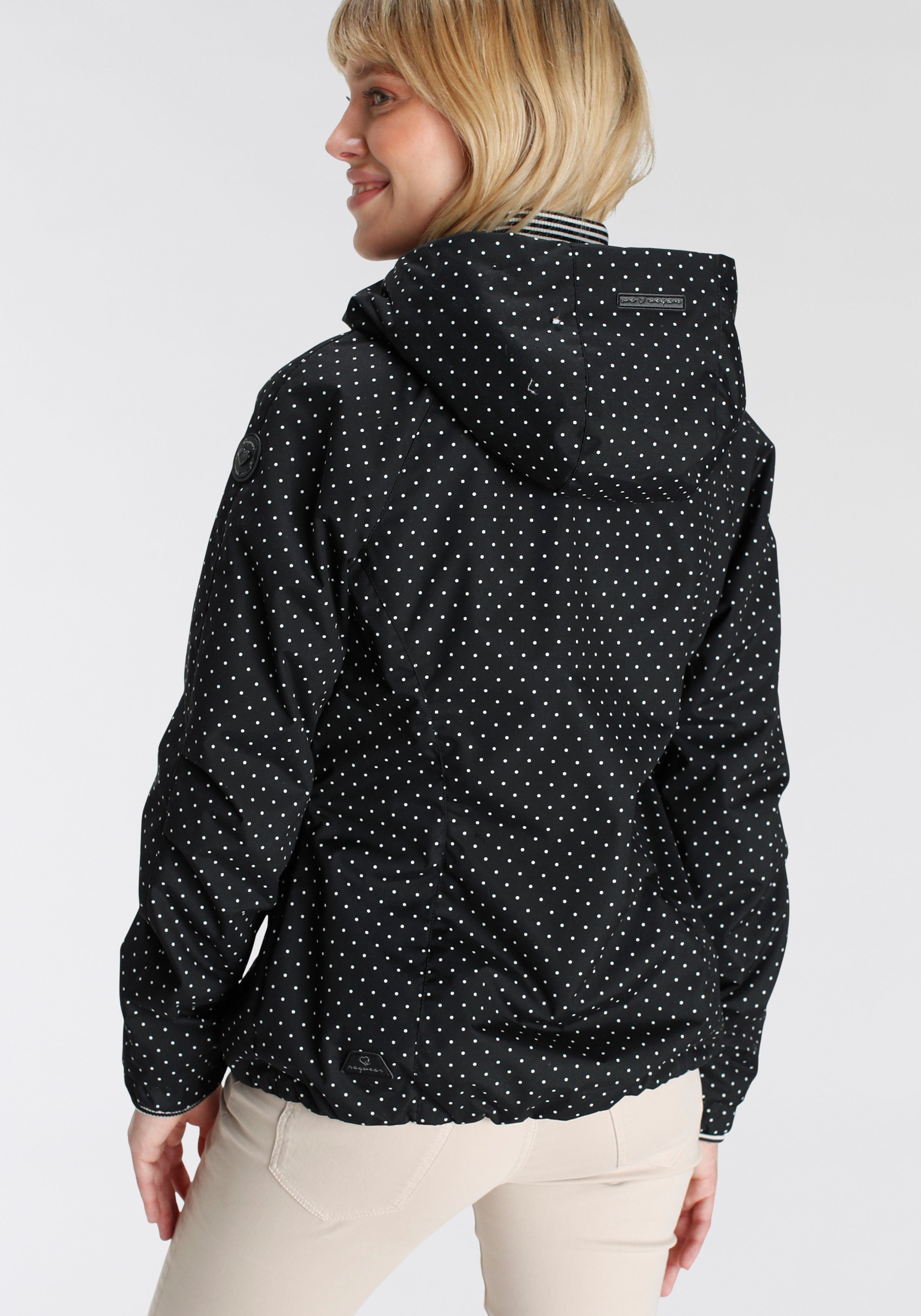 DOTS Outdoorjacke O Ragwear mit Übergangsjacke DIZZIE trendige Kapuze