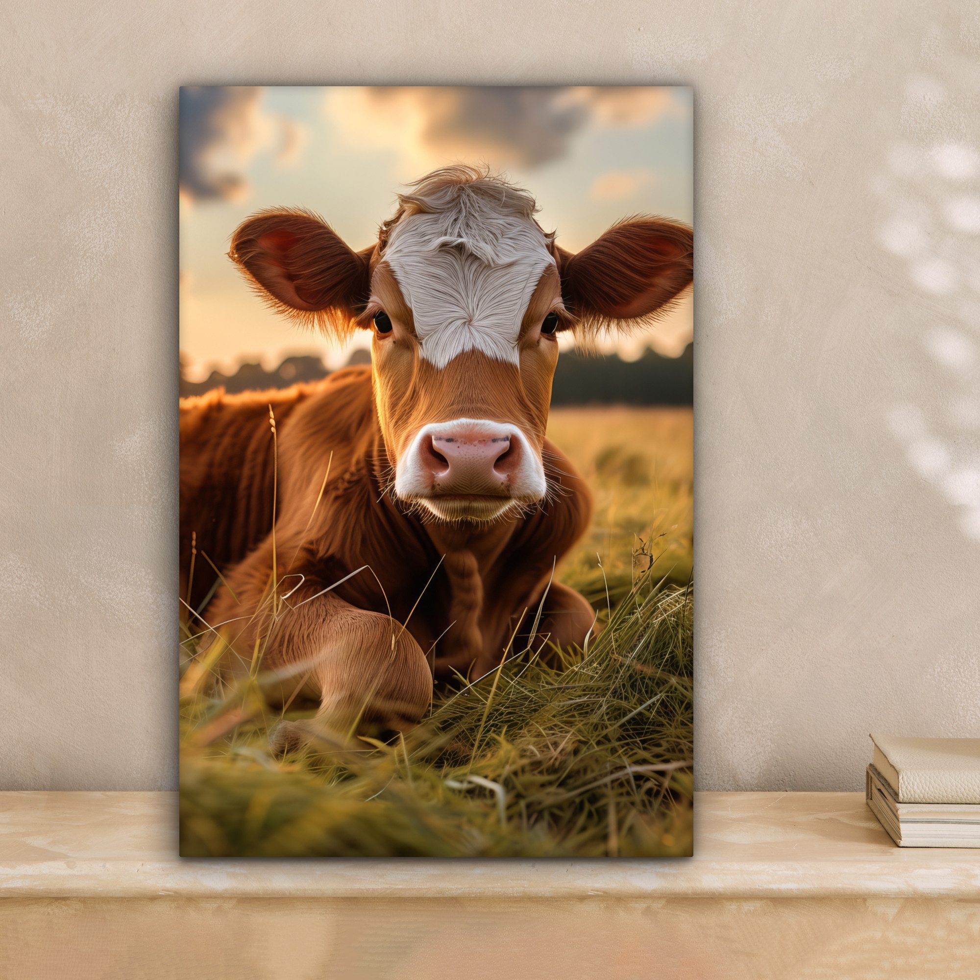 OneMillionCanvasses® Leinwandbild Kuh - Tier - günstig online kaufen