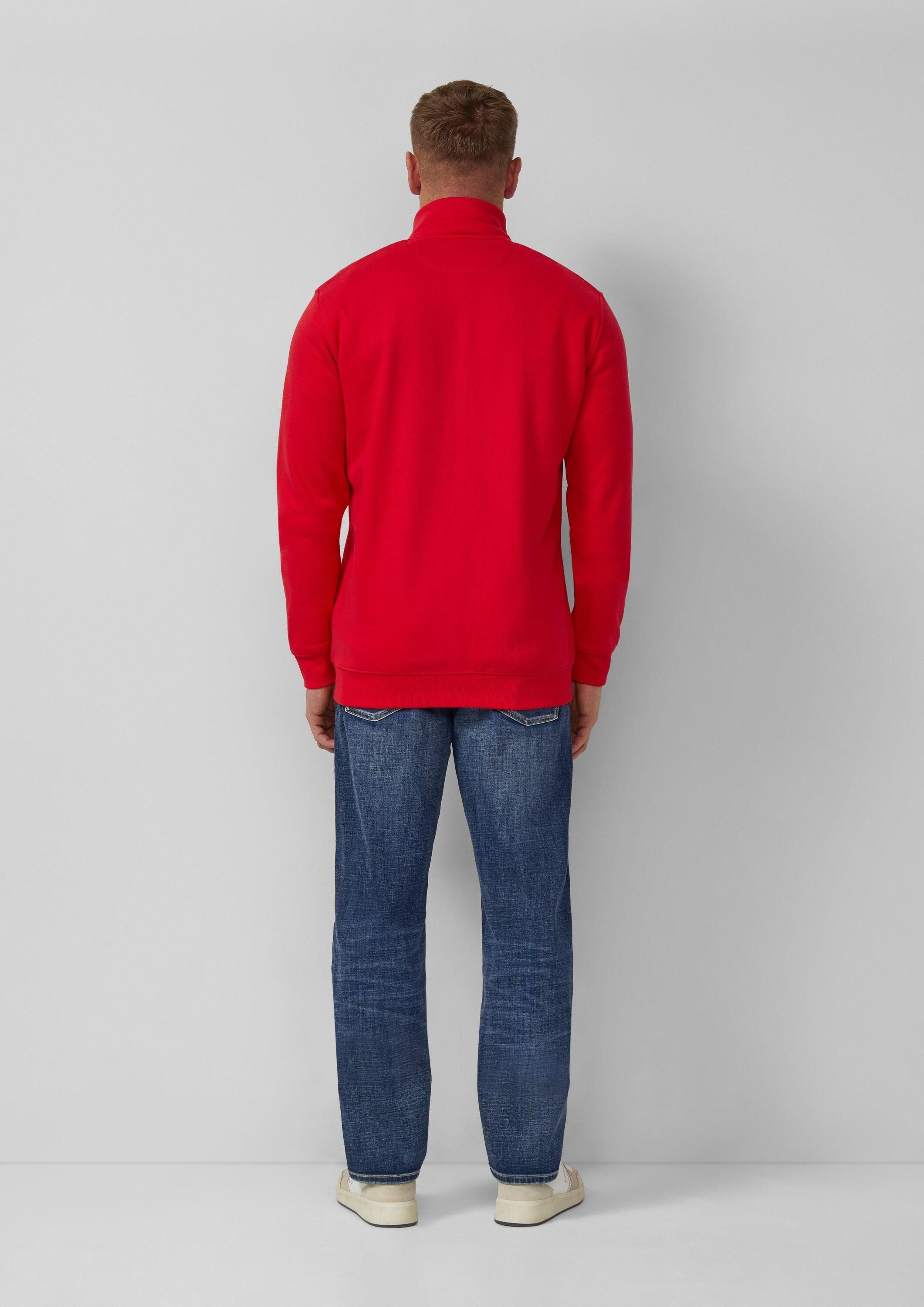 s.Oliver Sweatjacke Sweatshirt Jacke Sweatjacke mit Stehkragen