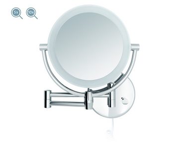Libaro Kosmetikspiegel »Modena«, LED Kosmetikspiegel, Vergrößerungsspiegel zweiseitig, 360° Schminkspiegel, Wandmontage und Dimmerfunktion, 5x / 10x Vergrößerung