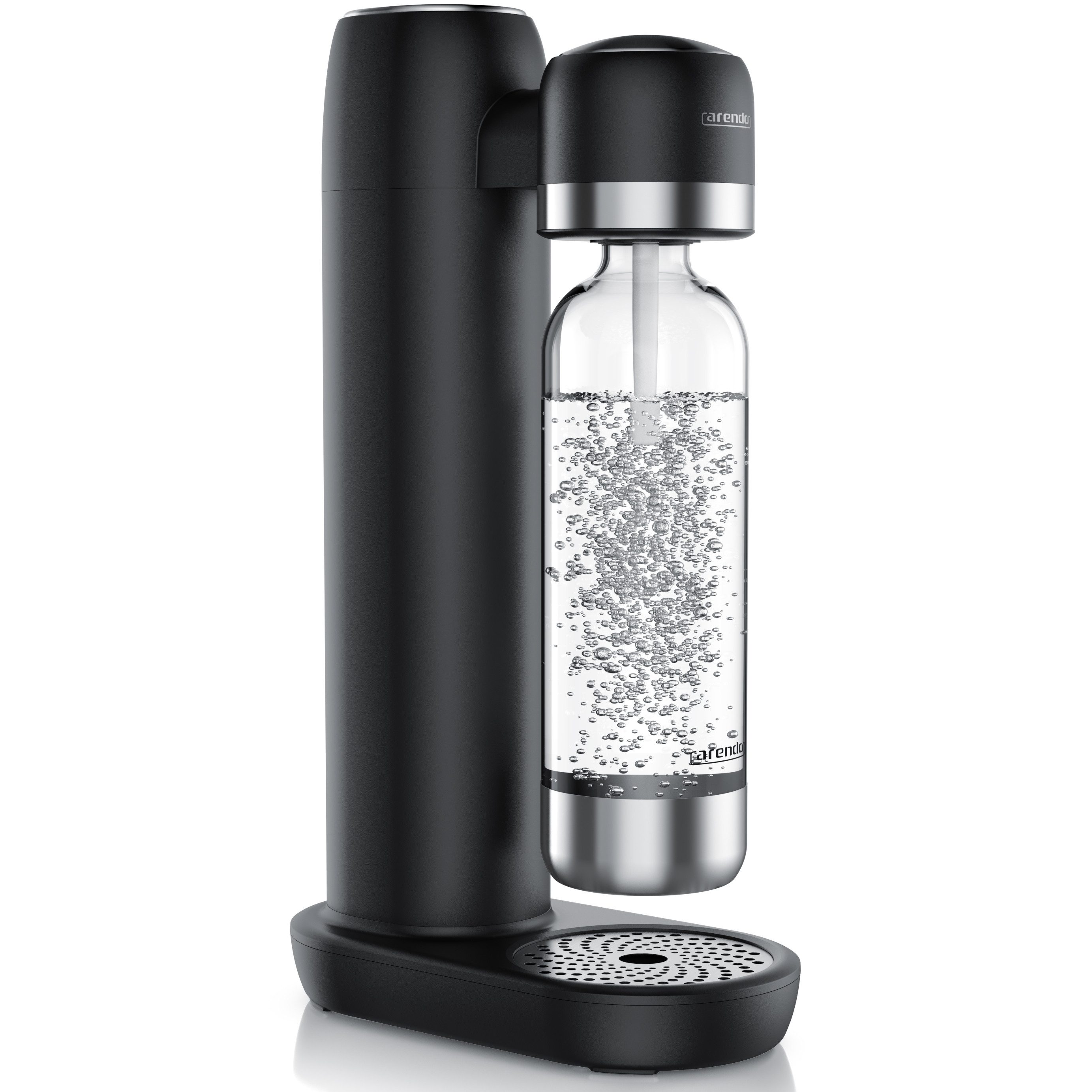 Arendo Wassersprudler Soda Maker mit 1000 ml Flasche, kompatibel mit 60 l CO2 Zylindern, (Set, 2-tlg., Soda Maker, PET-Flasche), Soda Streamer mit Wasserflasche, BPA-frei, fein dosierbar, Carbonator