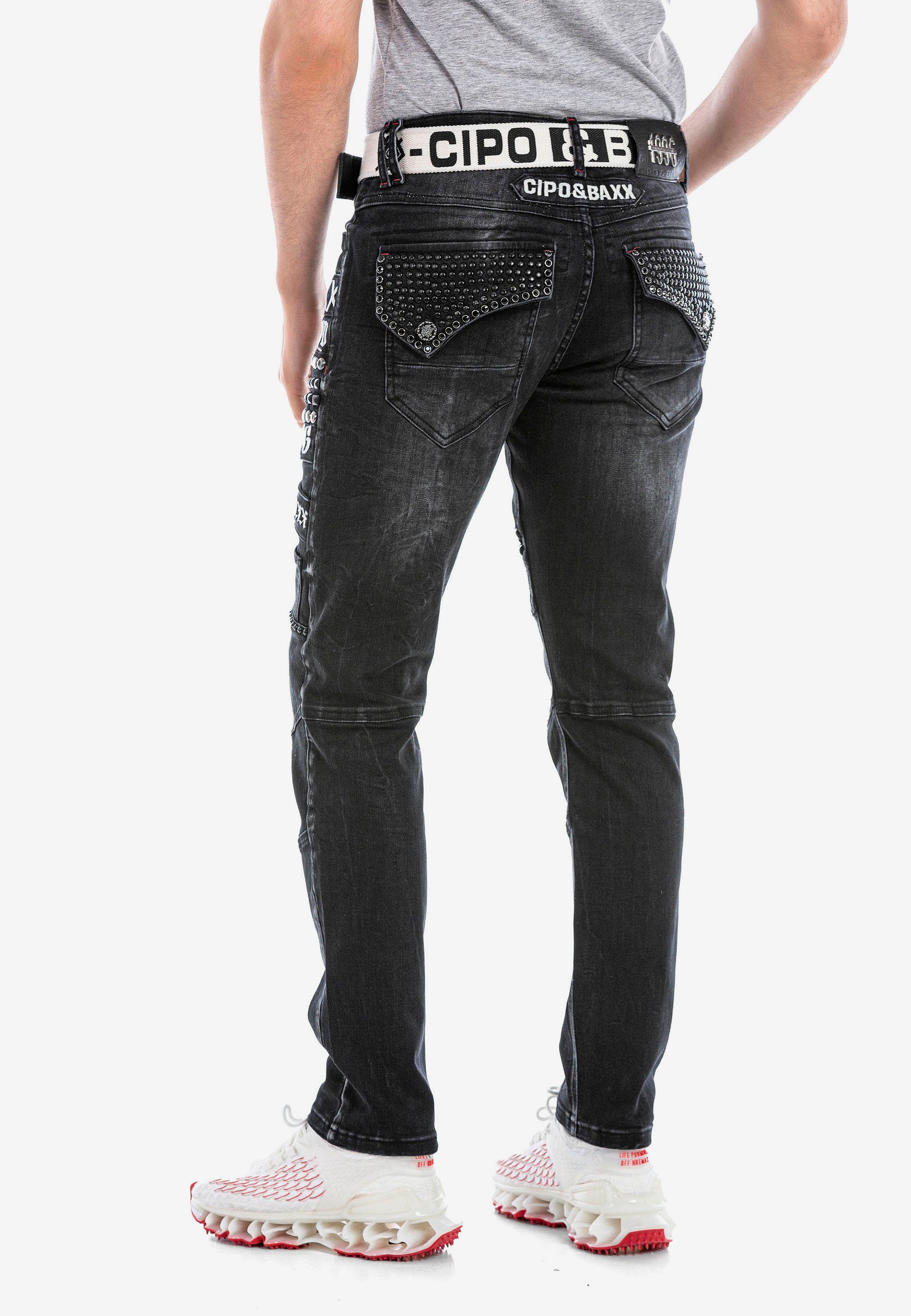 Cipo Slim-fit-Jeans mit coolen & Nieten Baxx