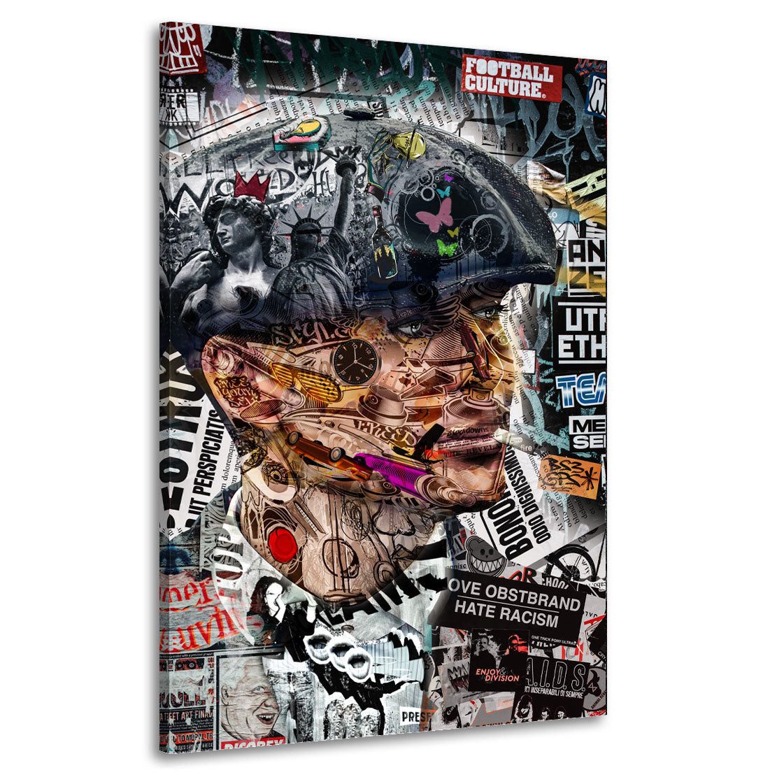 Artedinoi Leinwandbild Street Art Style Film Wandbild Leinwandbild Kunst Shelby Style