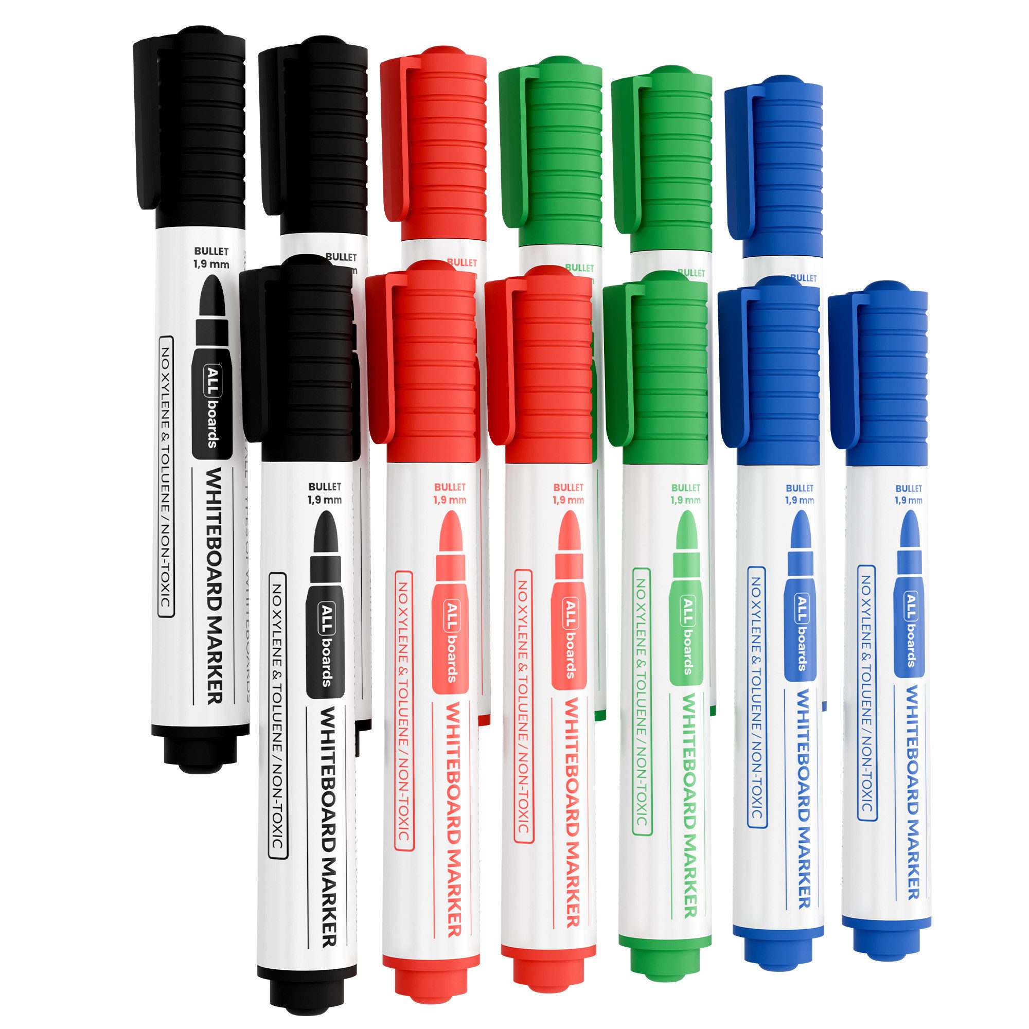 ALLboards Whiteboard Marker ALLboards Whiteboard-Marker-Set – 12 Stück
