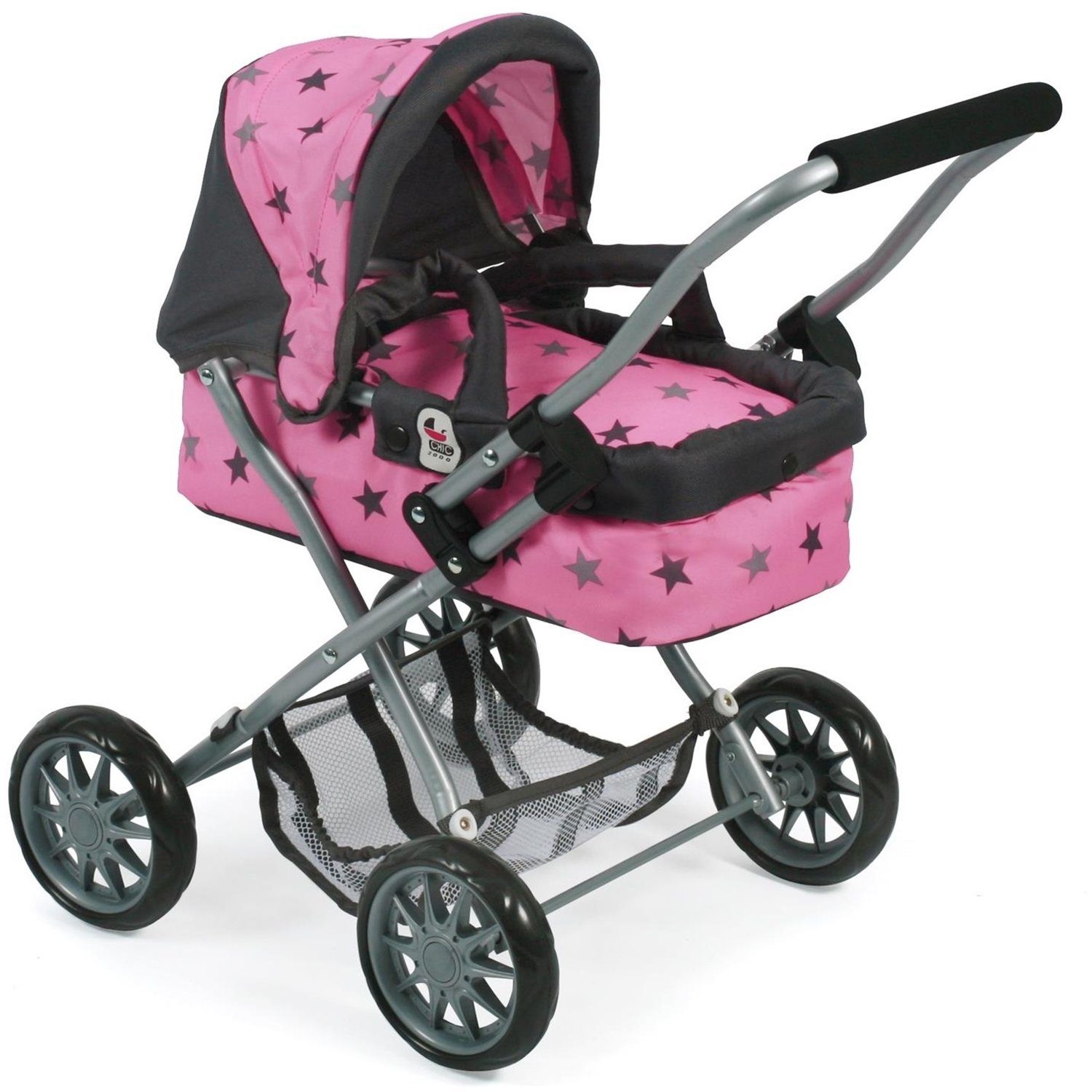Puppenwagen 555 83 Mini-Kuschelwagen SMARTY, Sternchen Grau