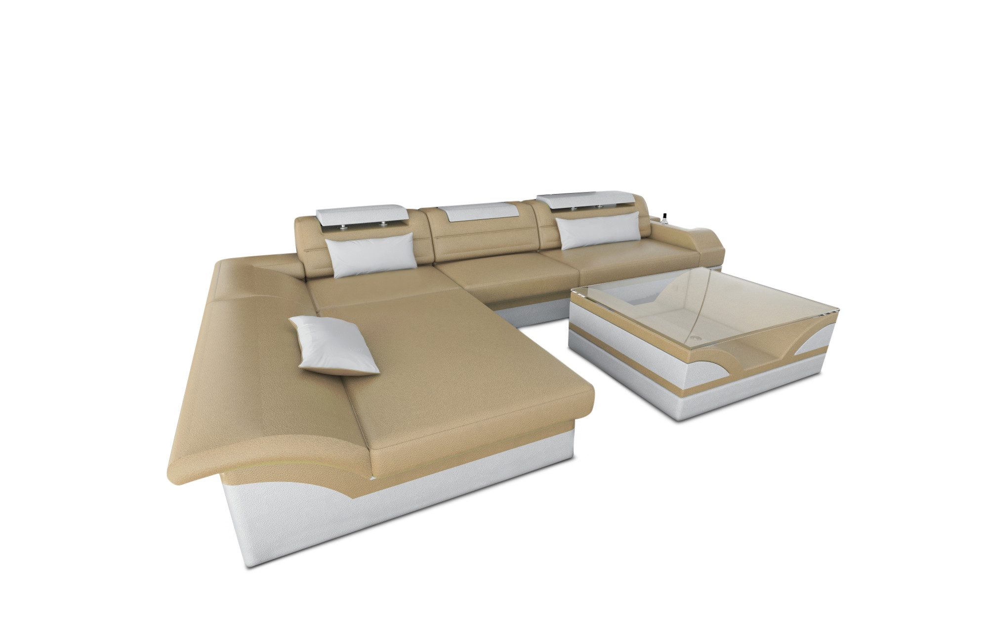 Sofa Dreams Ecksofa Couch Leder Sofa günstig online kaufen