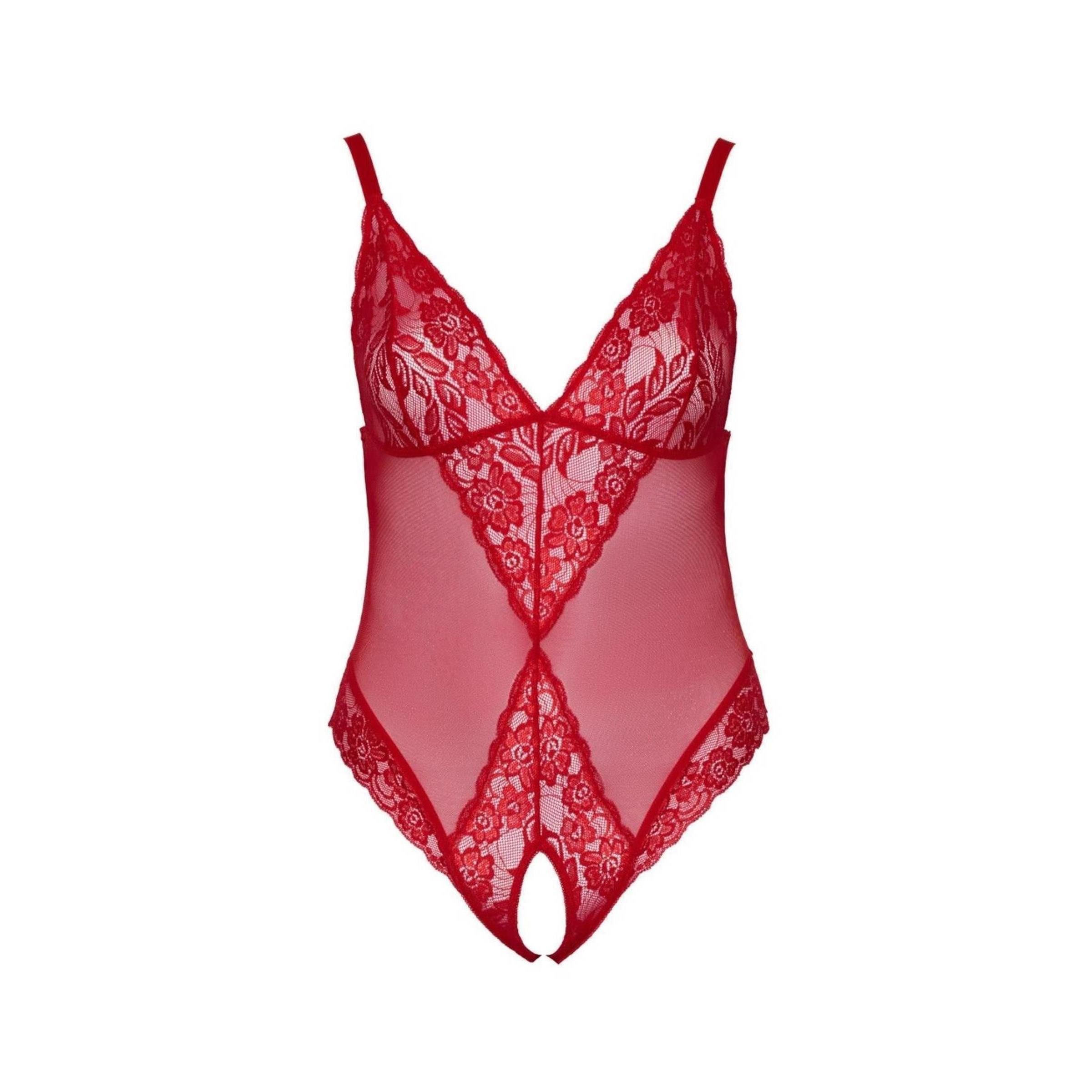 Cottelli CURVES Body-Ouvert Cottelli CURVES - Body ouvert rot - (2XL,3XL,4XL,X