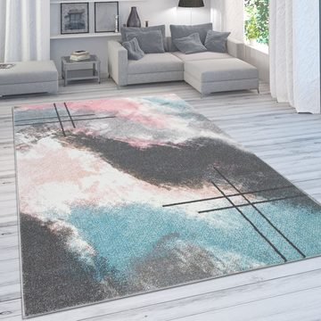 Teppich Petit 481, Paco Home, rechteckig, Höhe: 13 mm, Kurzflor, modernes abstraktes Motiv, Pastell-Farben