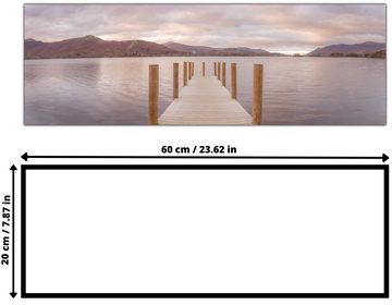 Victor (Zenith) Leinwandbild Leinwandbild \"Steg am See 2\" - Größe: 20 x 60 cm, Landschaften, in 20x60 cm, Wandbild Leinwand Landschaften Bild