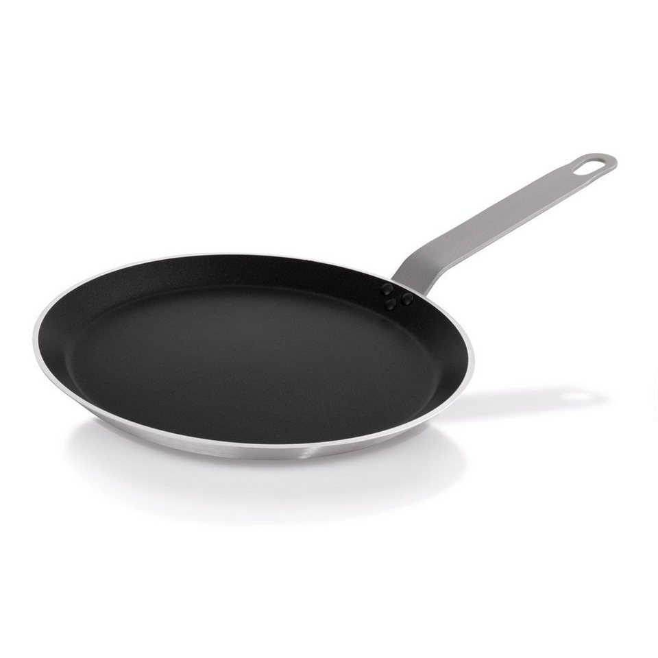 GRILL-EXPERTE Crêpepfanne Crepes Pfanne 29cm Eisen/Alu PTFE  Antihaftbeschichtung Gas/Elekroherd, Aluminium