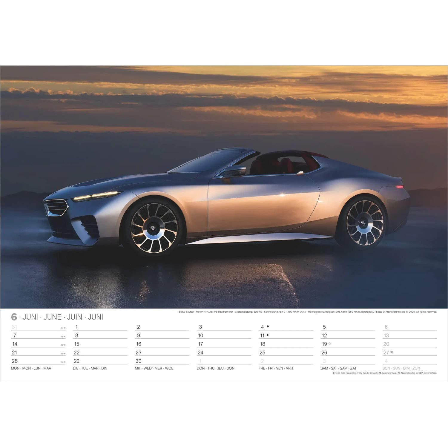 Wandkalender Sports Cars 2027 – Bild 4 von 5
