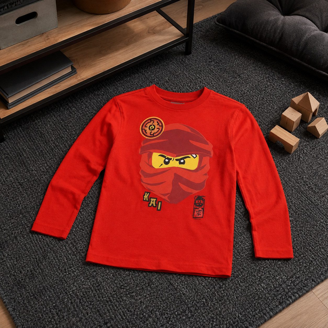 LEGO® Langarmshirt Lego Ninjago Jungen Kinder langarm Shirt Langarmshirt Gr. 98 bis 128, Baumwolle – Bild 5 von 5