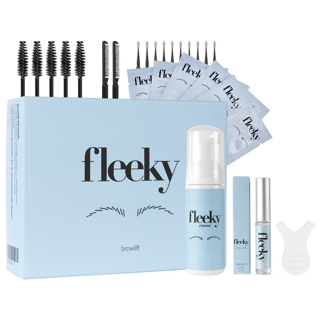 fleeky Augenbrauen-Kosmetika Browlift Kit Maxi - Augenbrauenlaminierung Set, Vegan, Tierversuchsfrei, Sachets made in EU