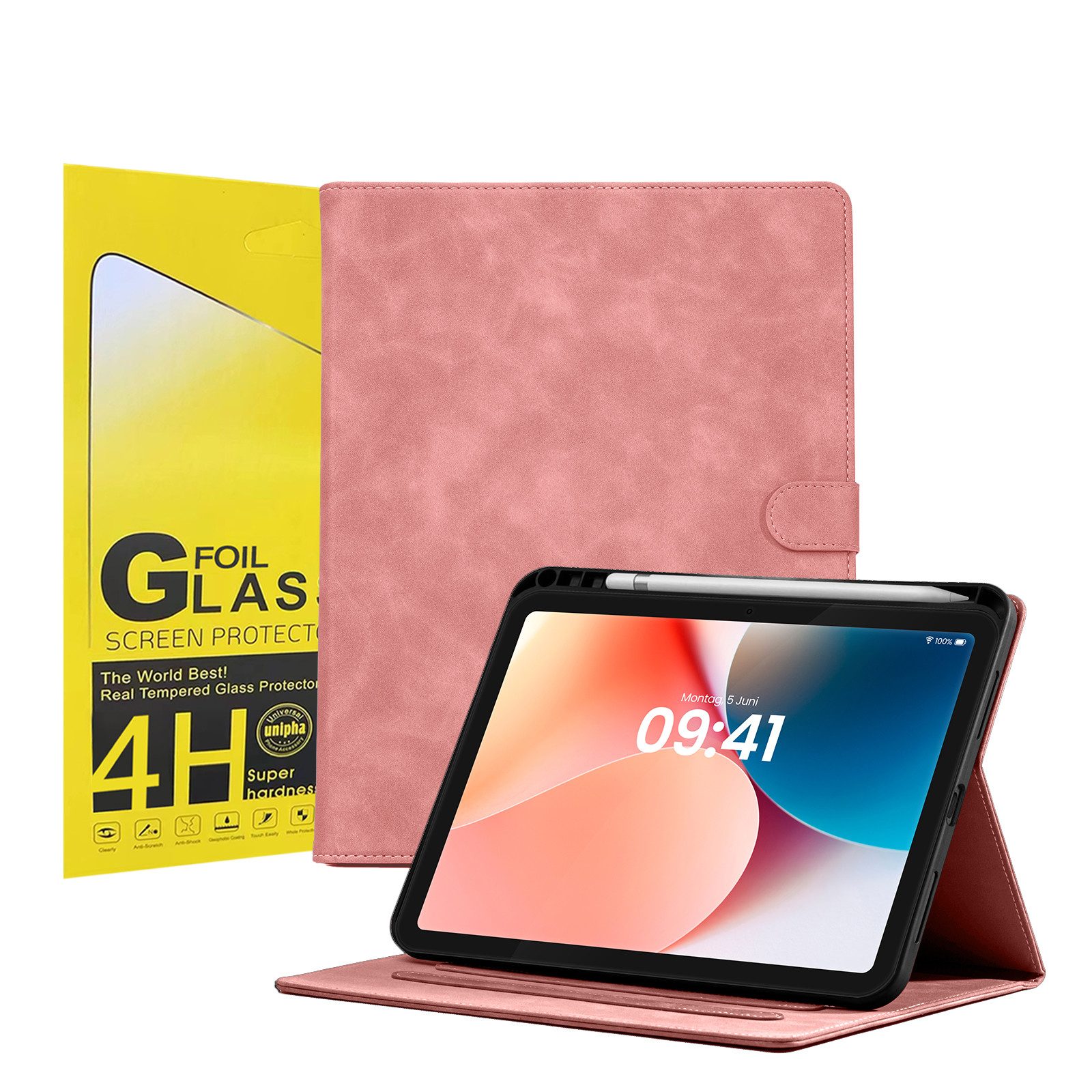 Tec-Expert Tablet-Hülle Tablet Cover Hülle für Apple iPad 10. Gen 10,9 Zoll 2022 10.9 Zoll, 10.9, Vintage Schutzhülle Klapphülle Tasche Case