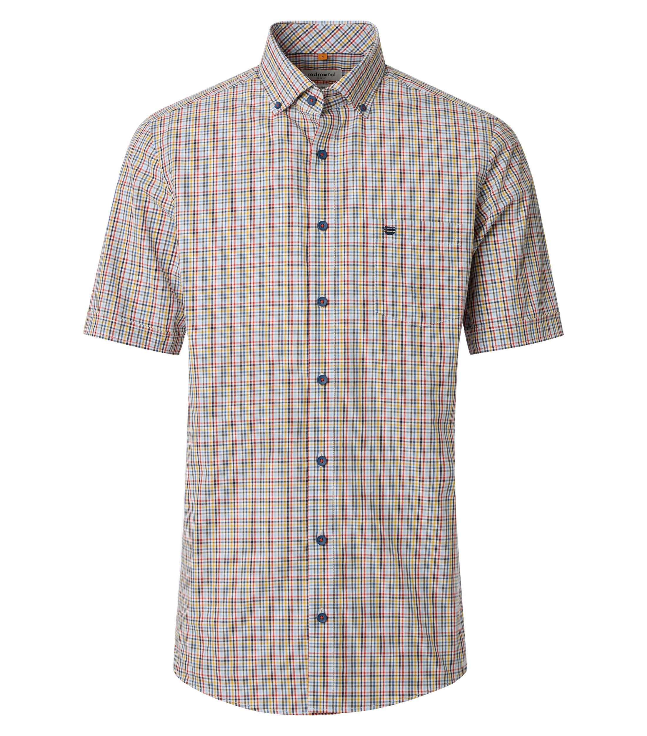 Redmond Kurzarmhemd kariert Comfort Fit