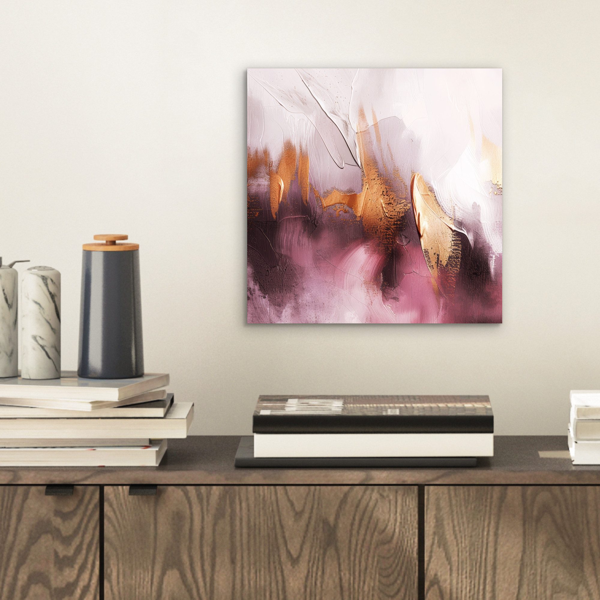 MuchoWow Metallbild Lila - Abstrakt - günstig online kaufen