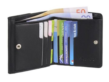 Esquire Geldbörse "Harry 49" Leder schwarz, RFID-Schutz, Portemonnaie, Geldbeutel, Wiener-Schachtel