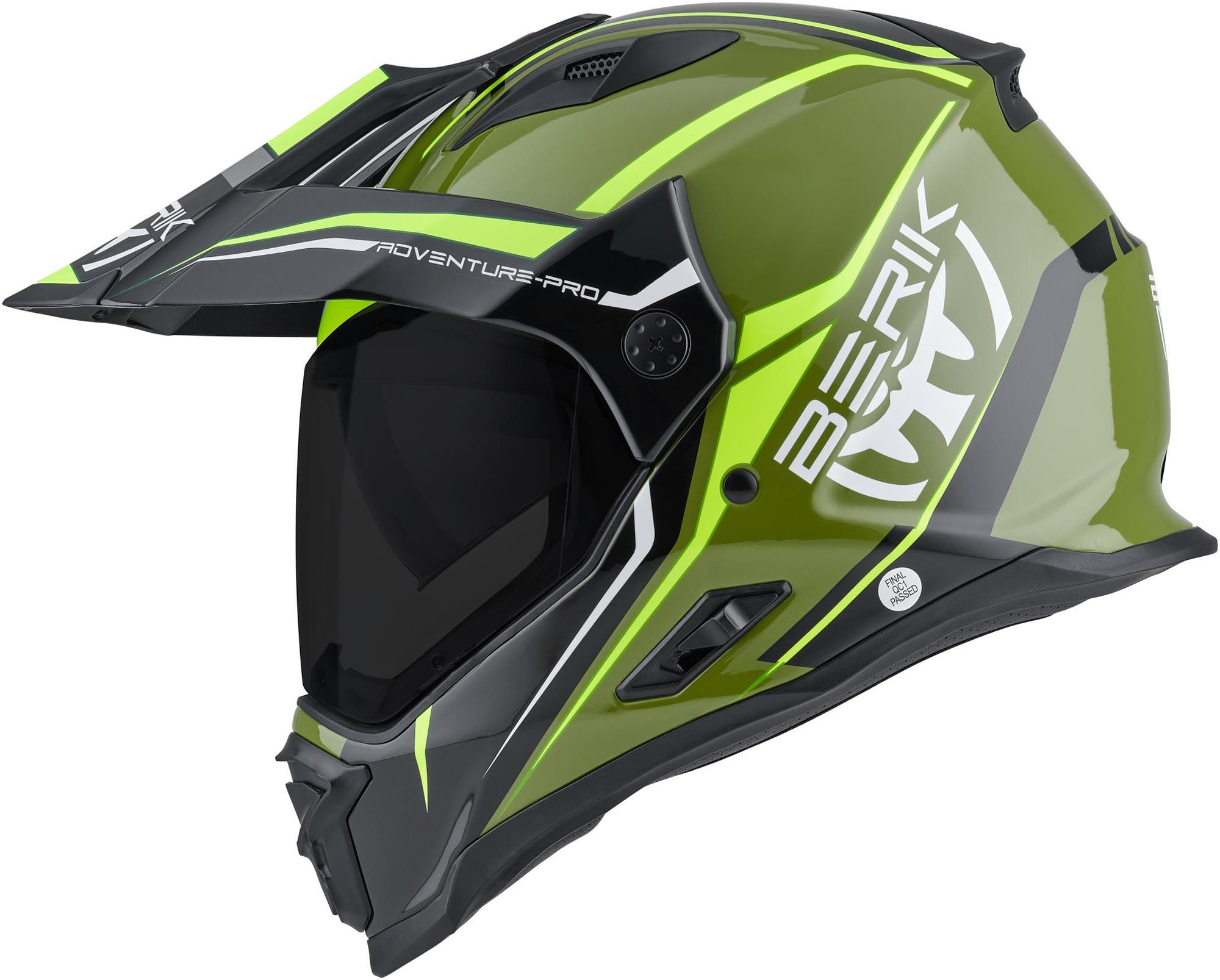 Berik Motocrosshelm MX313 Volstom Adventure Pro Enduro Helm, vorbereitet für Kommunikationssystem,herausnehmbares Innenfutter