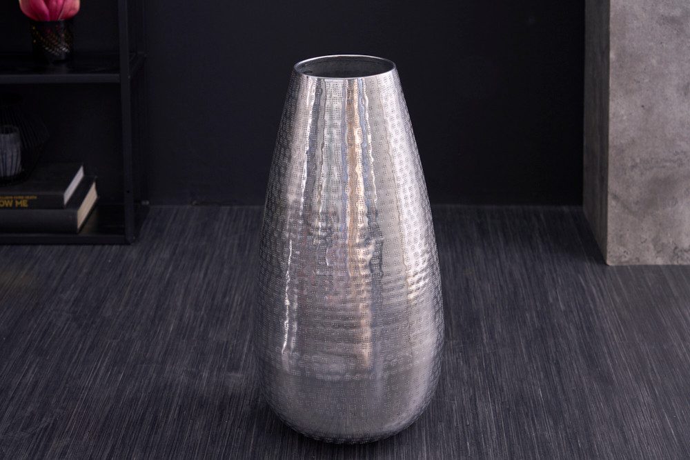 riess-ambiente Bodenvase ORIENT 50cm silber (1 St), Deko · Blumen · Hammerschlag Design · Metall – Bild 3 von 5