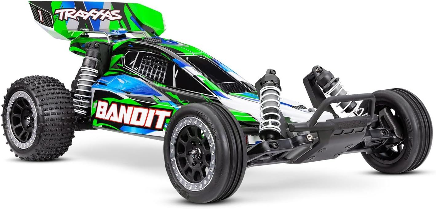 Traxxas Spielzeug-Auto Traxxas Bandit Grün Buggy 2WD RTR mit Akku & USB-Lader