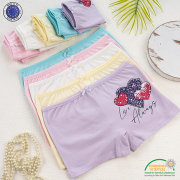 LOREZA Panty 10 Mädchen Pantys Baumwolle - Herz (Spar-Packung, 10-St)