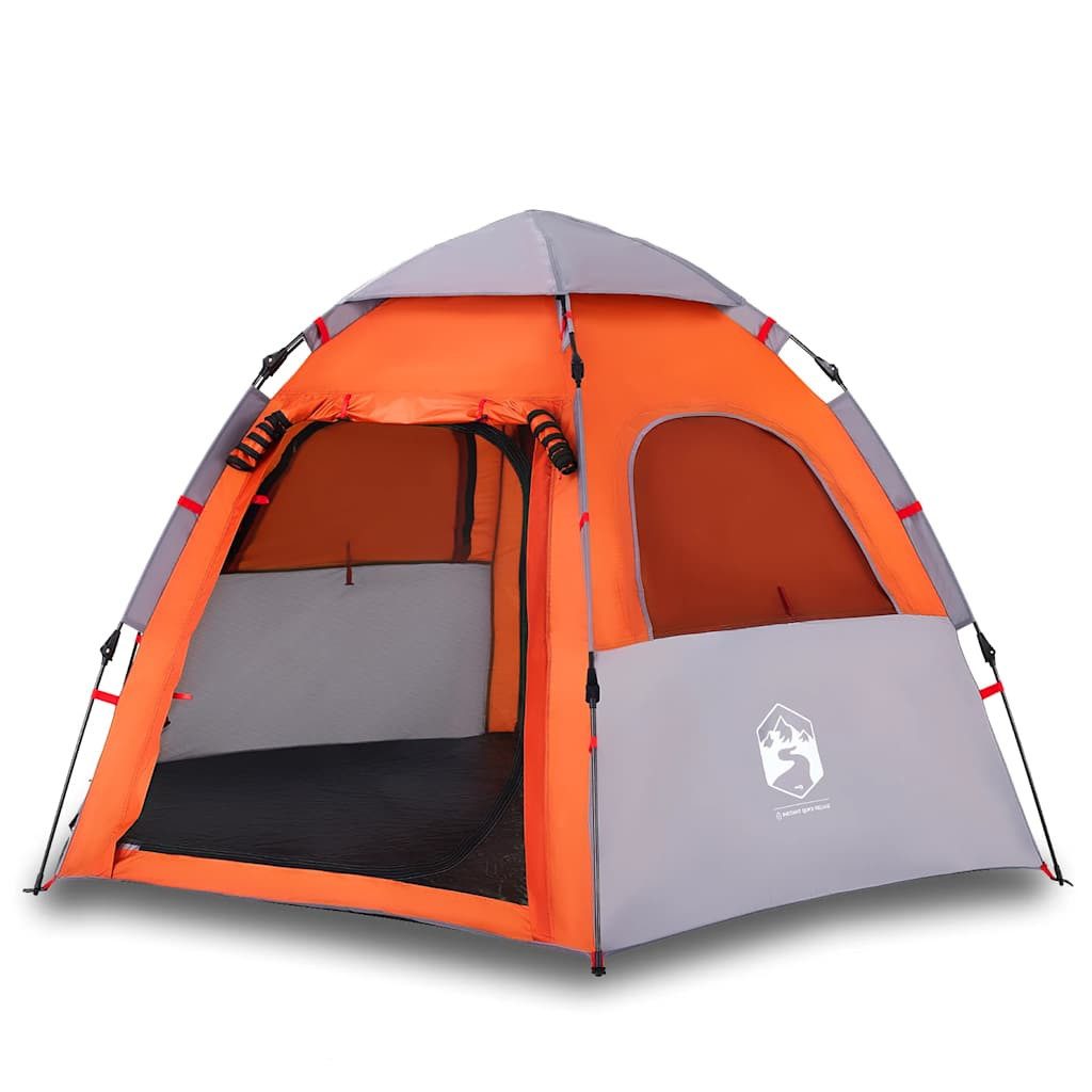 vidaXL Kuppelzelt Campingzelt 4 Personen Grau günstig online kaufen